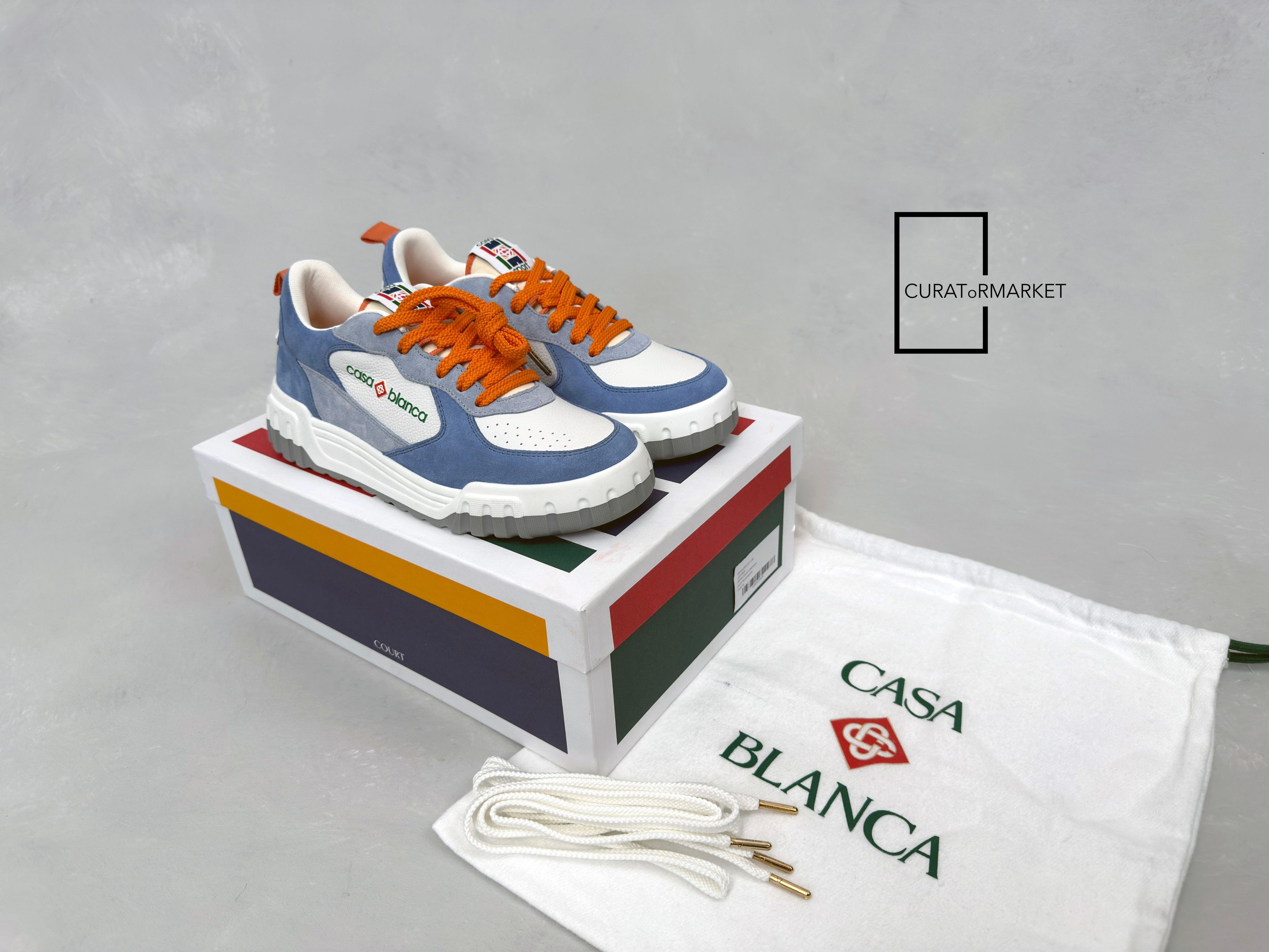 Casablanca EU41 Court Leather Suede Embroidered Patch Classic Logo FW25 Size US 8 / EU 41 - 2 Thumbnail
