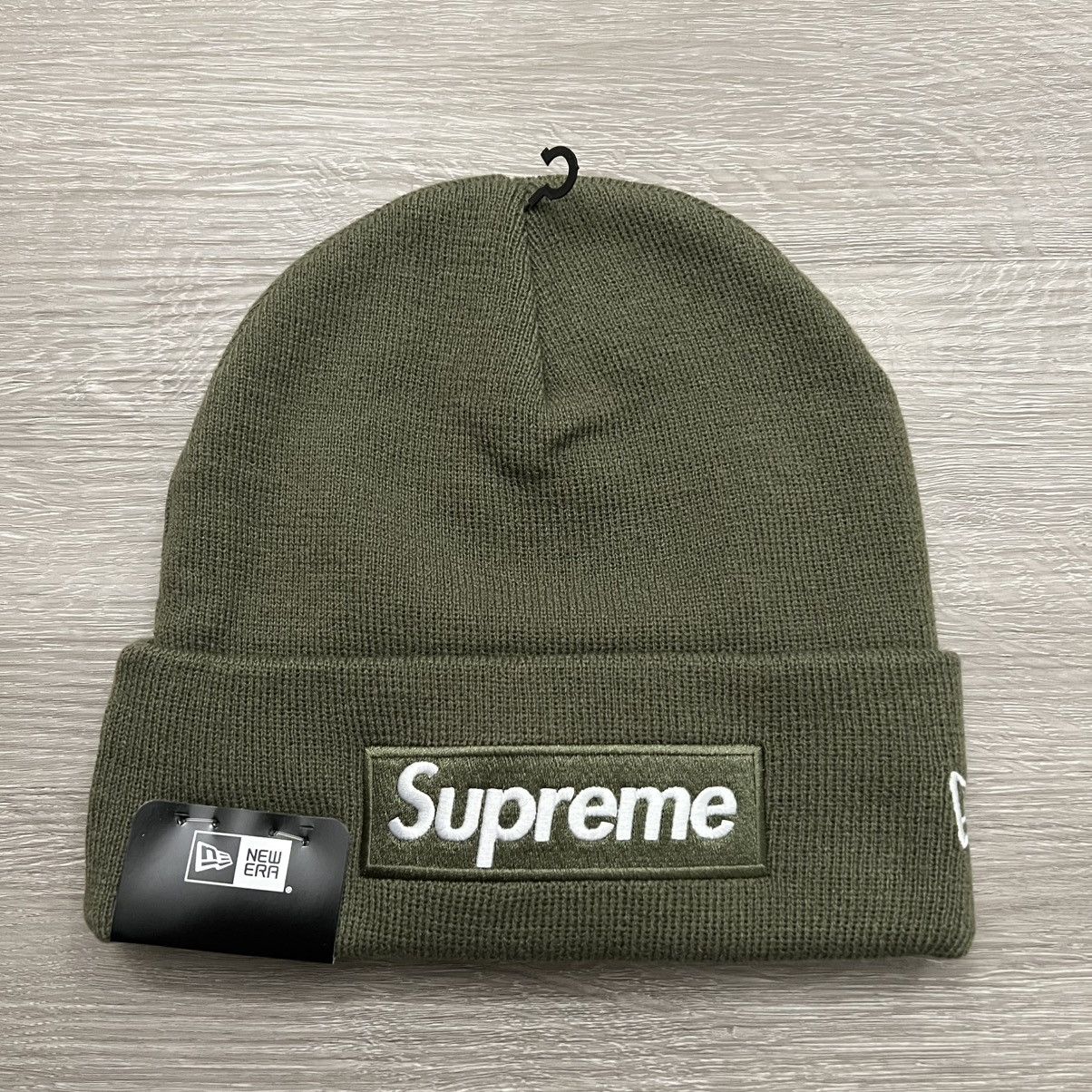 New Era × Supreme Supreme New Era Box Logo Beanie FW25 Olive Size ONE SIZE - 2 Thumbnail
