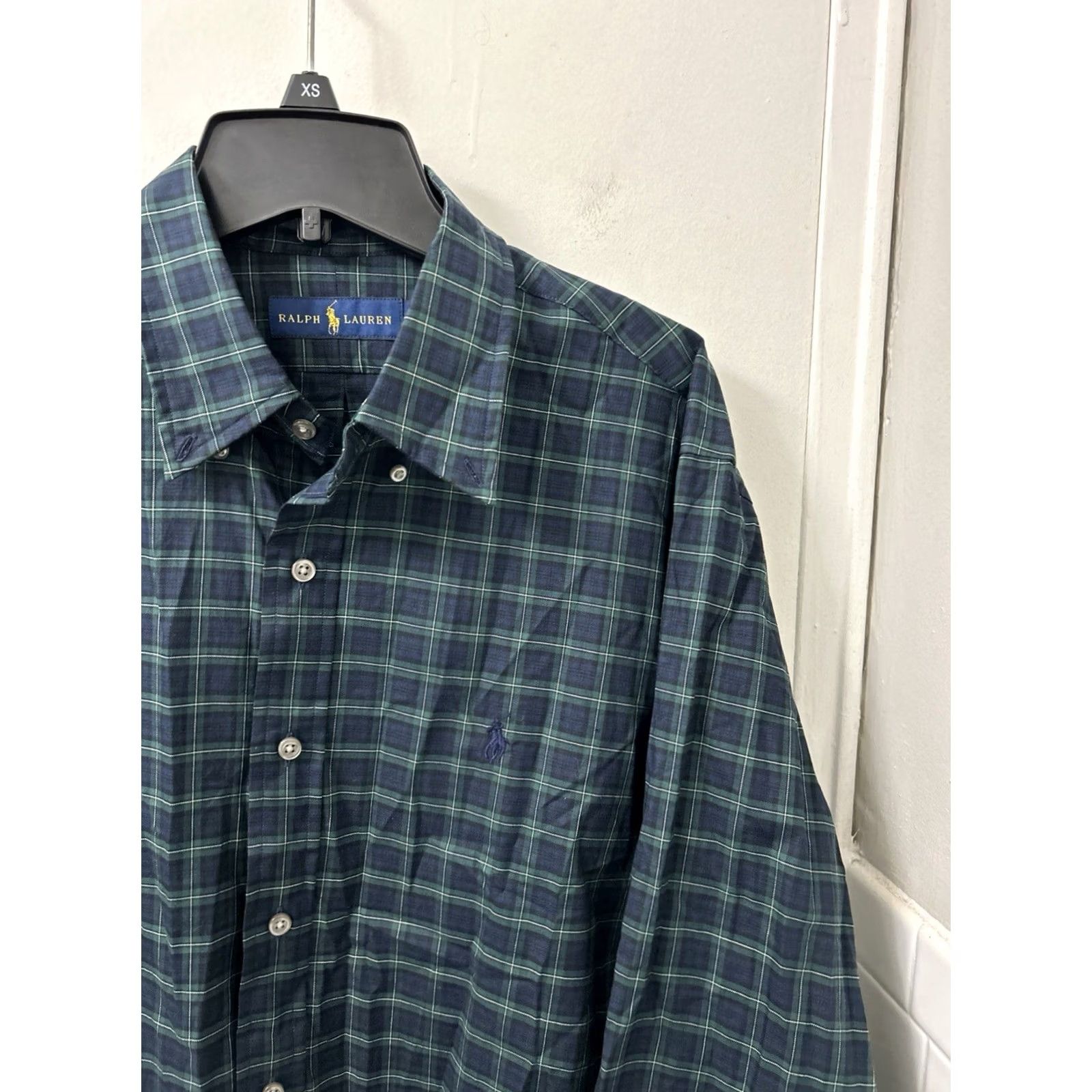 Ralph Lauren Ralph Lauren Shirt Mens Large Green Navy Plaid Button-Down Long Sleeve NWT Size US L / EU 52-54 / 3 - 4 Thumbnail