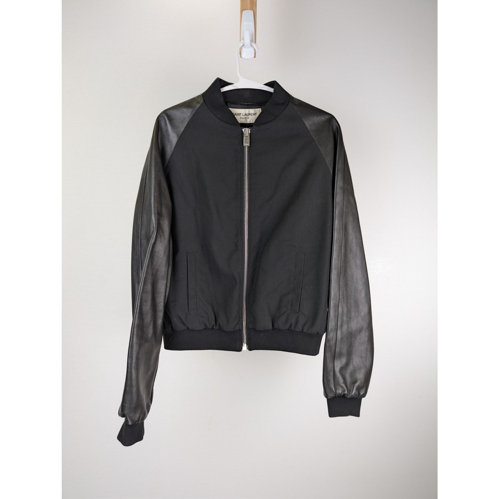 Saint Laurent Paris o1rshd1 CC20 Leather Bomber Jacket in Black Size US M / EU 48-50 / 2 - 8 Thumbnail