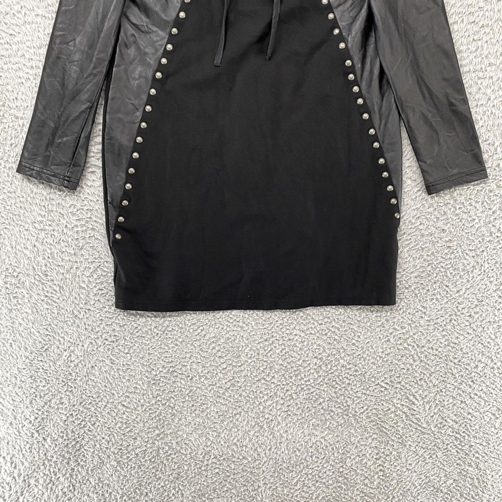 Killstar Killstar Dress Womens XL Black Faux Leather Studded Halter Choker Mini Gothic Size XL / US 12-14 / IT 48-50 - 2 Thumbnail