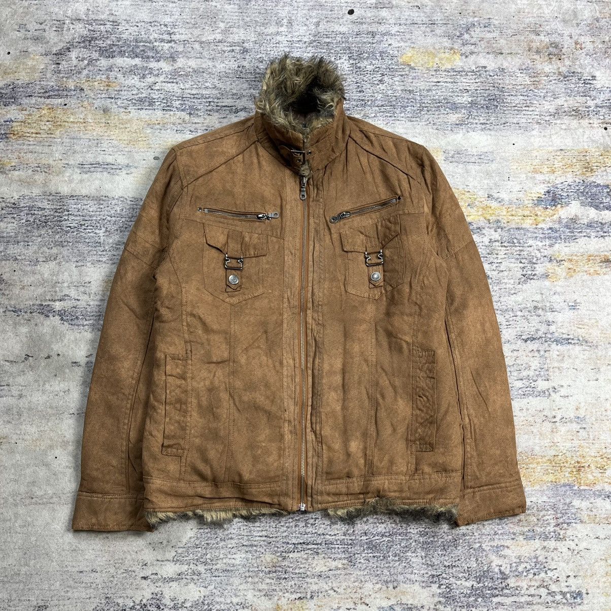 14th Addiction In the attic fur collar biker jacket vkei style Size US L / EU 52-54 / 3 - 2 Thumbnail