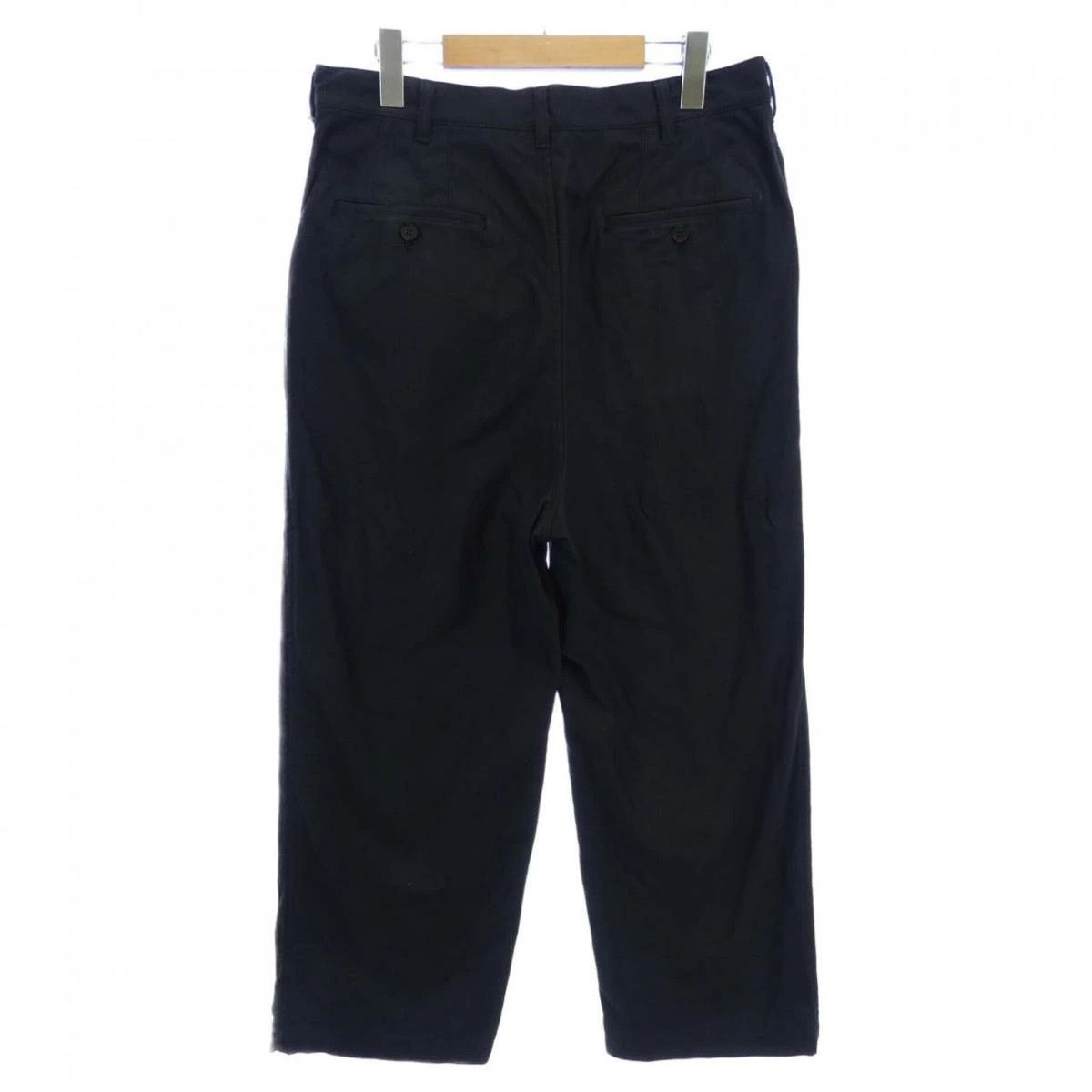 Comme des Garcons Cropped Pants Cotton Plain Zipper Full Length Black Size US 33 - 2 Thumbnail