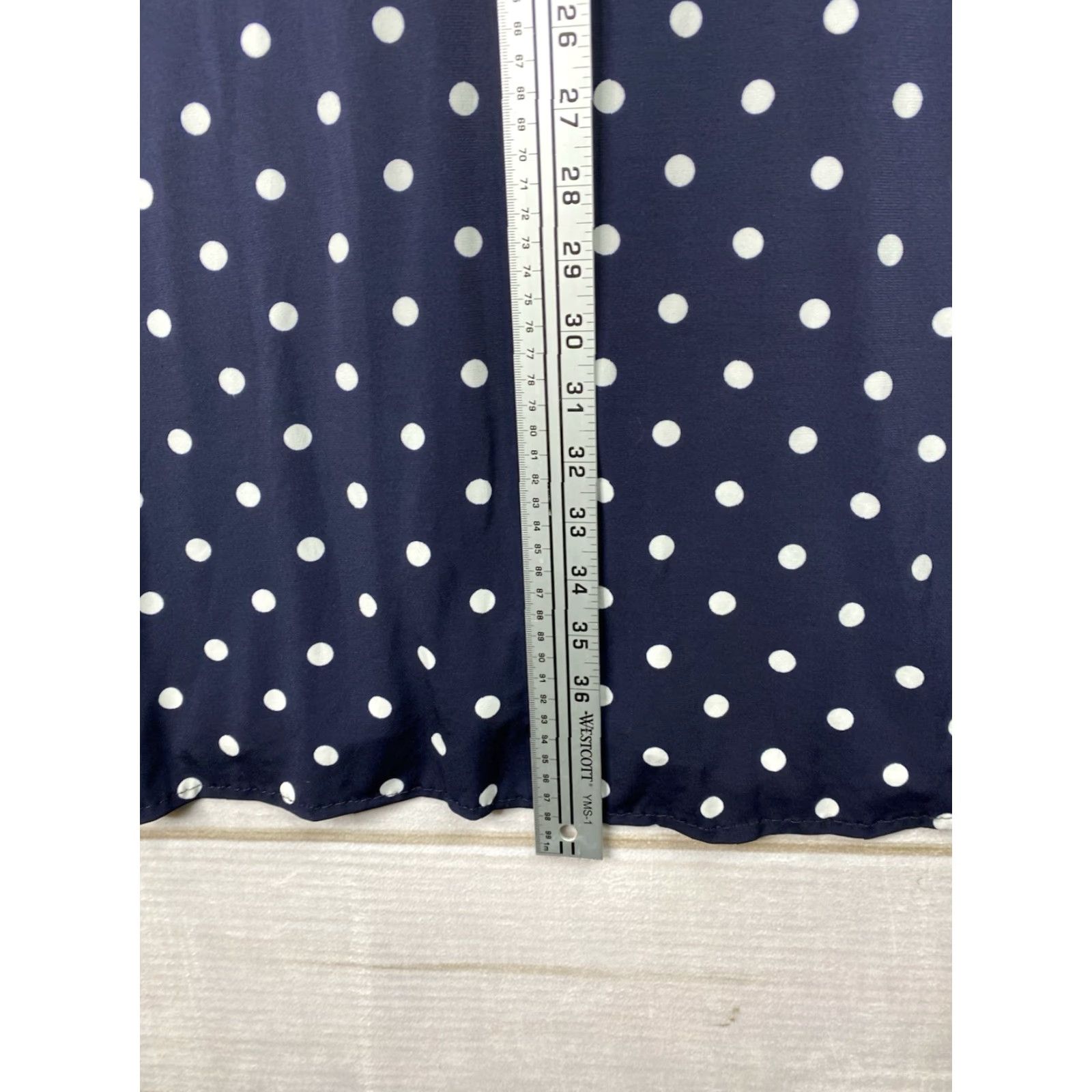 Vintage VINTAGE Jessica Howard Dress Sz 16 Blue Polka Dot Stretch Short Sleeve V Neck Midi Zip Dress Women Regular 16 Blue Polka Dot Classic A-Line Hair? Size 38" / US 16 / IT 52 - 6 Thumbnail