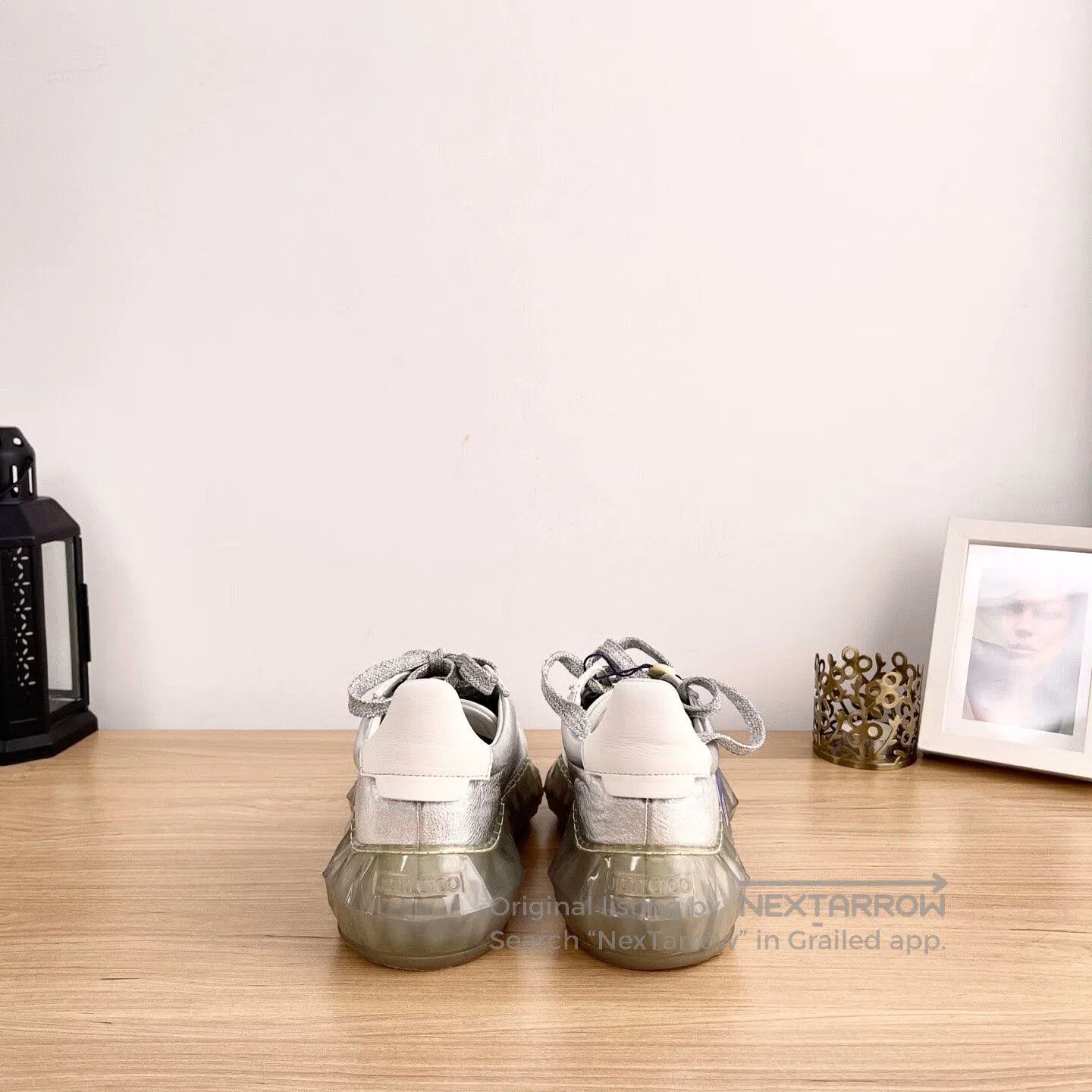 Jimmy Choo Jimmy Choo Diamond Silver Flat Shoes. Size US 4 / IT 34 - 3 Thumbnail