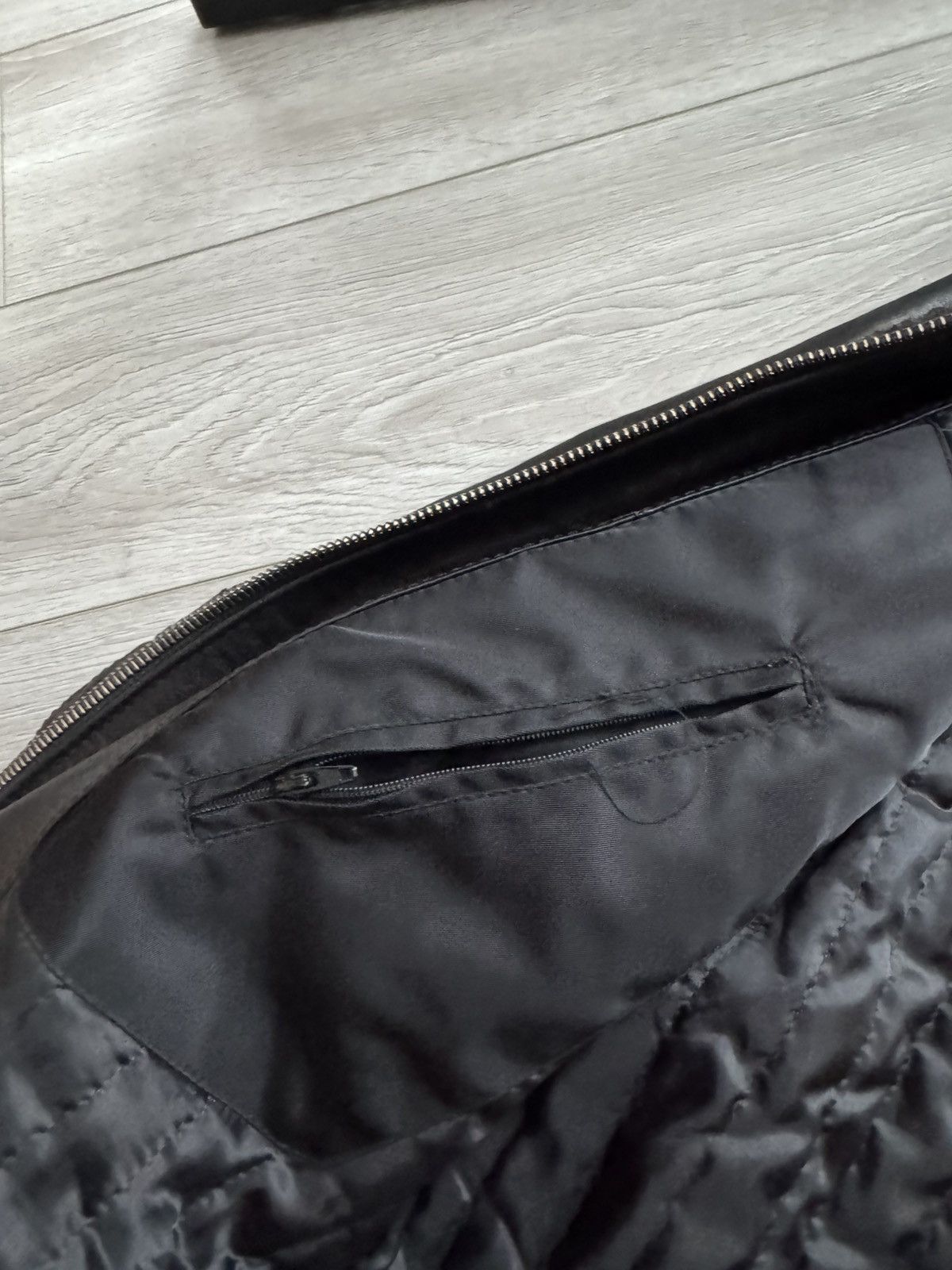 Vintage Levinson Black Leather Shearling Bomber Jacket Size US M / EU 48-50 / 2 - 13 Thumbnail