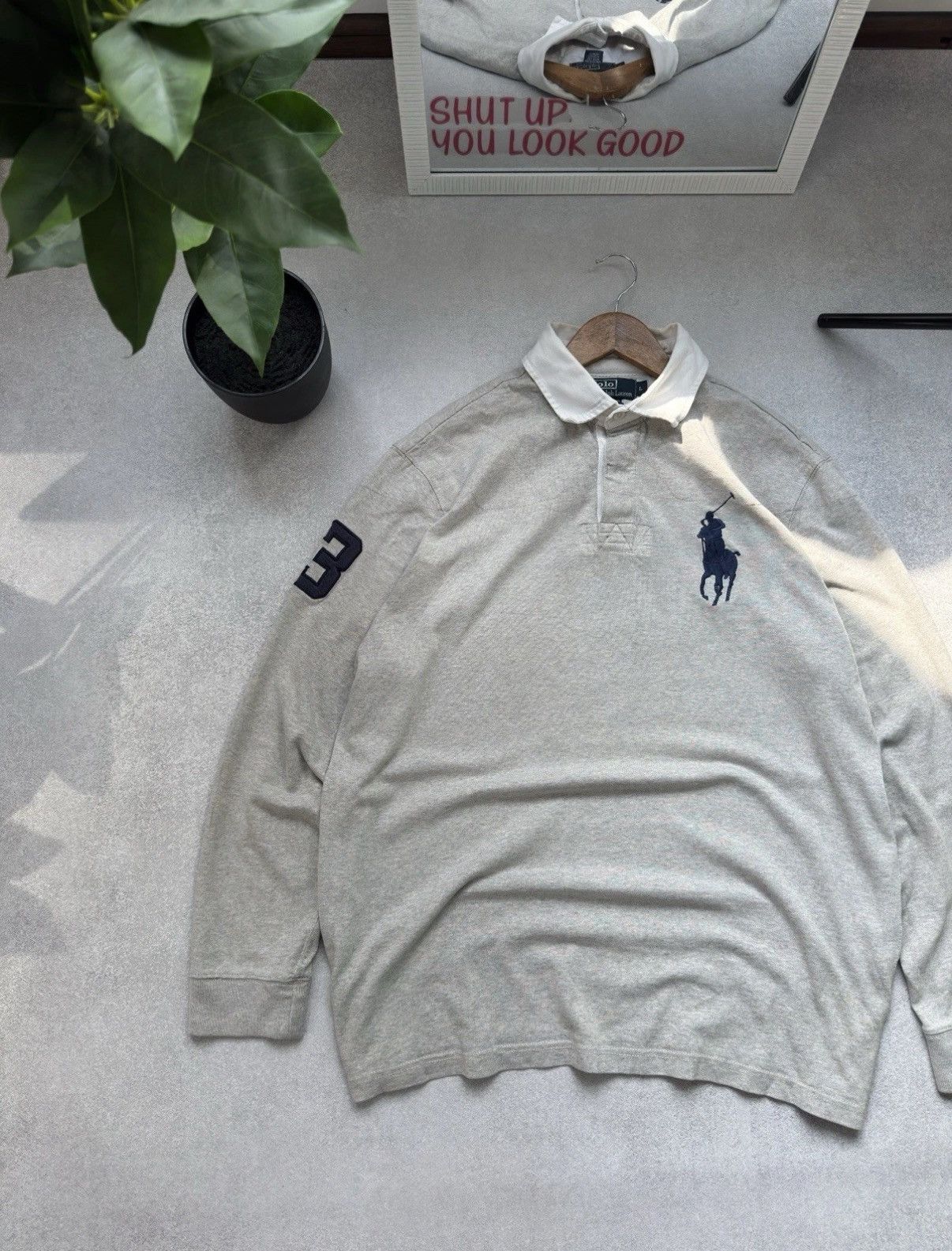 Polo Ralph Lauren Vintage Polo Ralph Lauren Number 3 Polo Rugby Long Sleeve Size US L / EU 52-54 / 3 - 2 Thumbnail