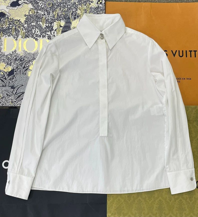 Chanel chanel 22P white lapel shirt Size XS / US 0-2 / IT 36-38 - 1 Thumbnail