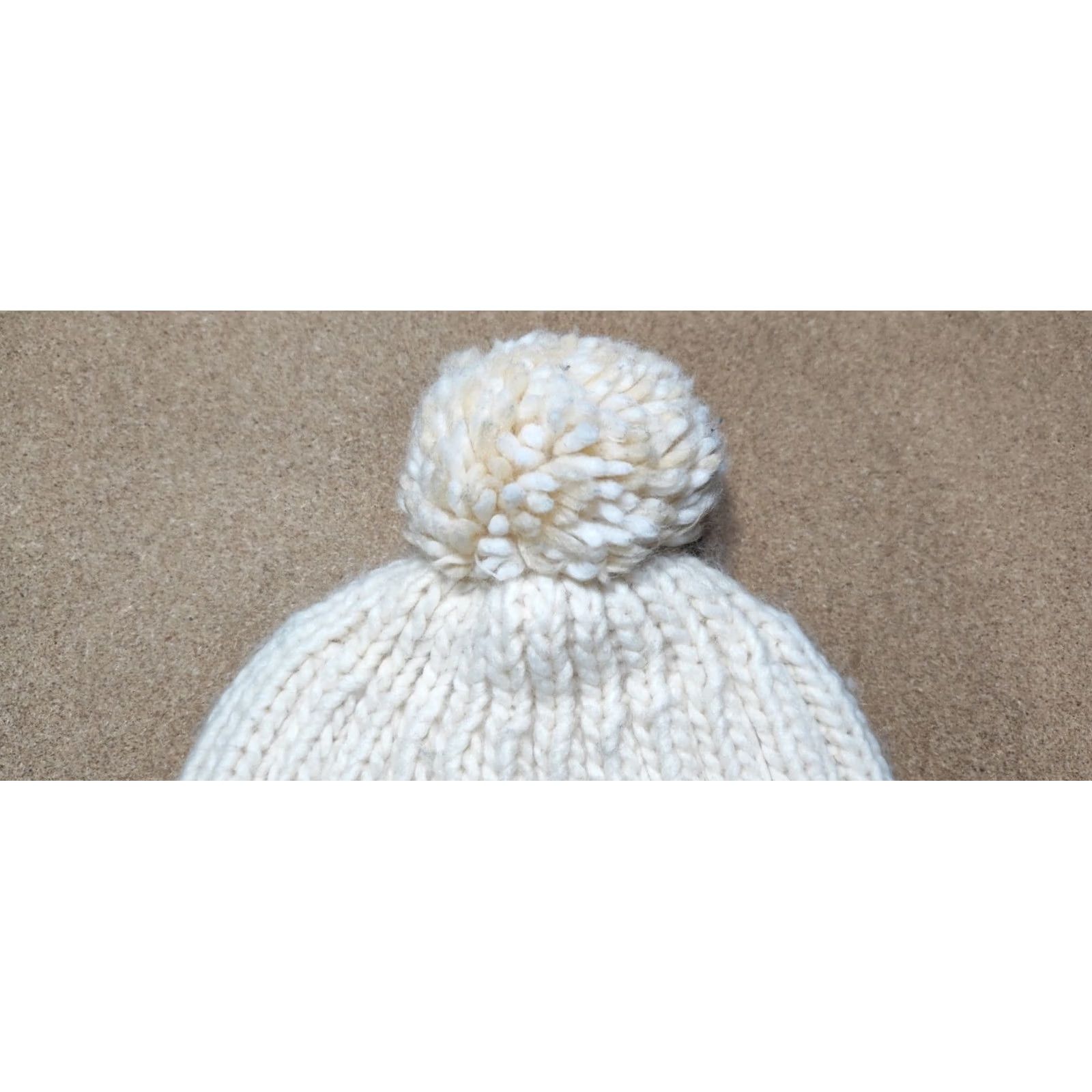 Napapijri Napapijri Beanie One Size White Wool Blend Knitted Pom Pom Norway Size ONE SIZE - 5 Thumbnail