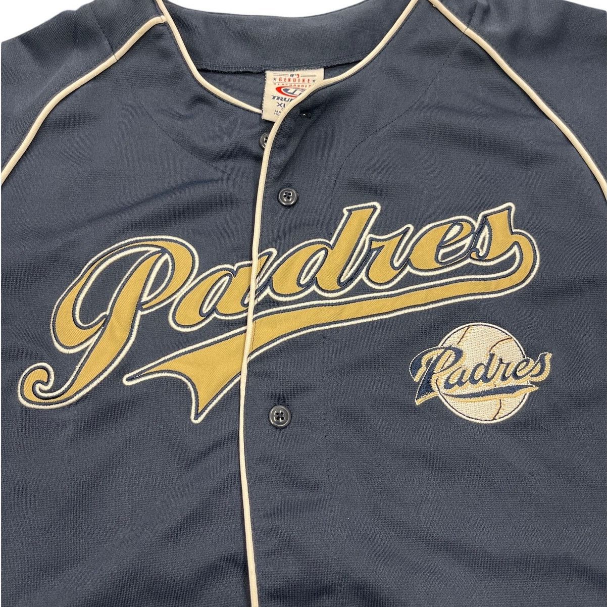 San Diego Padres MLB Jersey Majestic Navy Sewn Logo XL