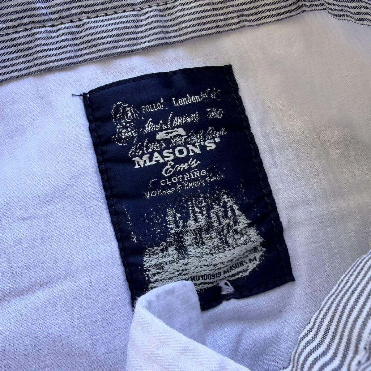 Mason's Em’s Of Masons Shorts Men Size 54 Seersucker Striped Casual Size US 38 / EU 54 - 5 Thumbnail
