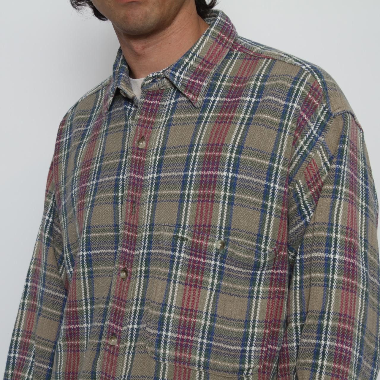 Vintage GREEN BLUE AND PINK PLAID LONGSLEEVE FLANNEL BY TIMBERLAND Size US L / EU 52-54 / 3 - 5 Thumbnail