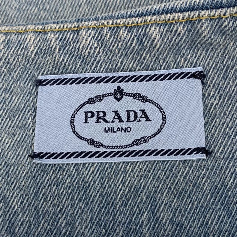 Prada Blue Triangle Logo Cotton Dress-2506 Size M / US 6-8 / IT 42-44 - 6 Thumbnail