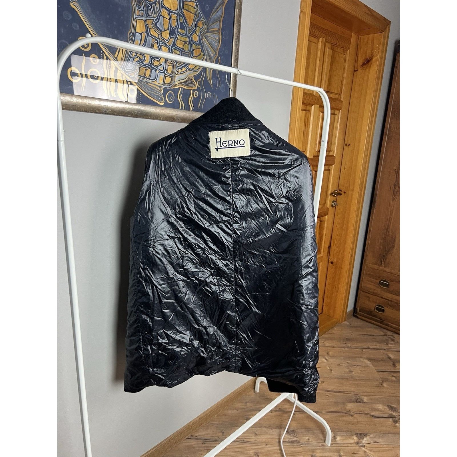 Herno Herno Women's Blue Wool Nylon Down Insulated Cape Coat Size Size L / US 10 / IT 46 - 9 Thumbnail