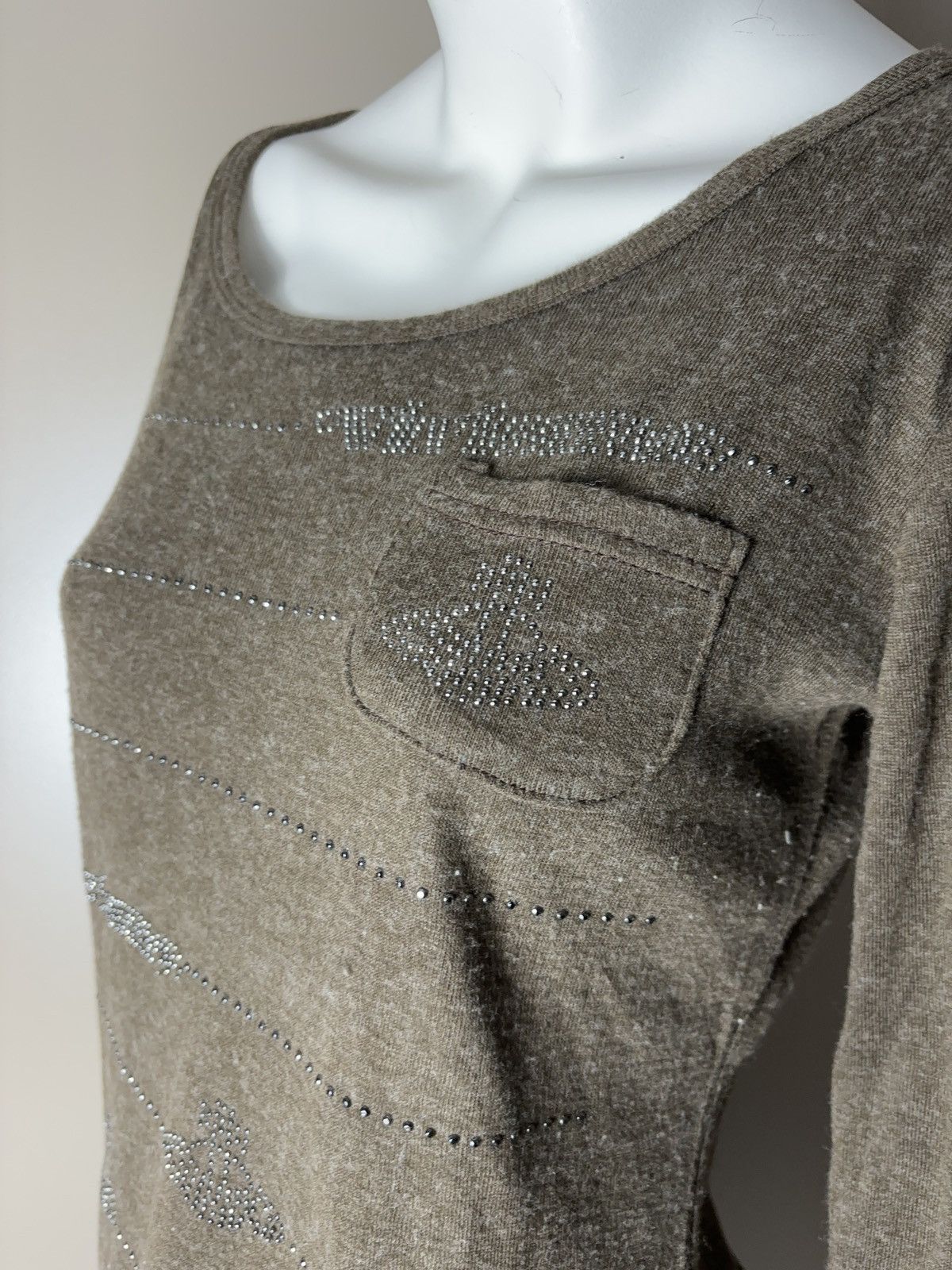 Vintage Printed long sleeve top vintage vivienne westwood style Size M / US 6-8 / IT 42-44 - 2 Thumbnail
