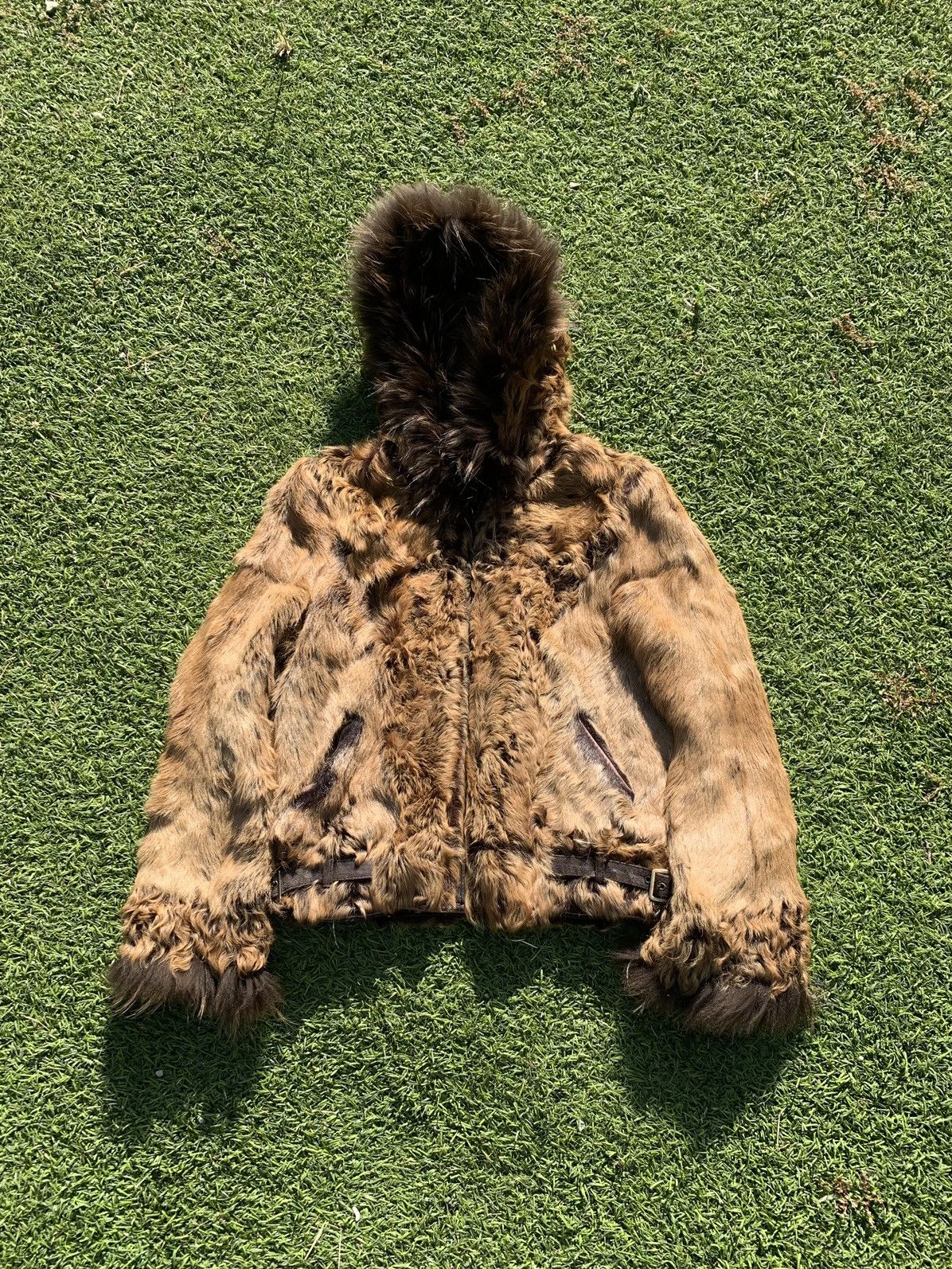 image of Archival Clothing x Le Grande Bleu L G B Archive Lgb Ifsixwasnine Style Real Fur Zipup Hoodie Xs in
