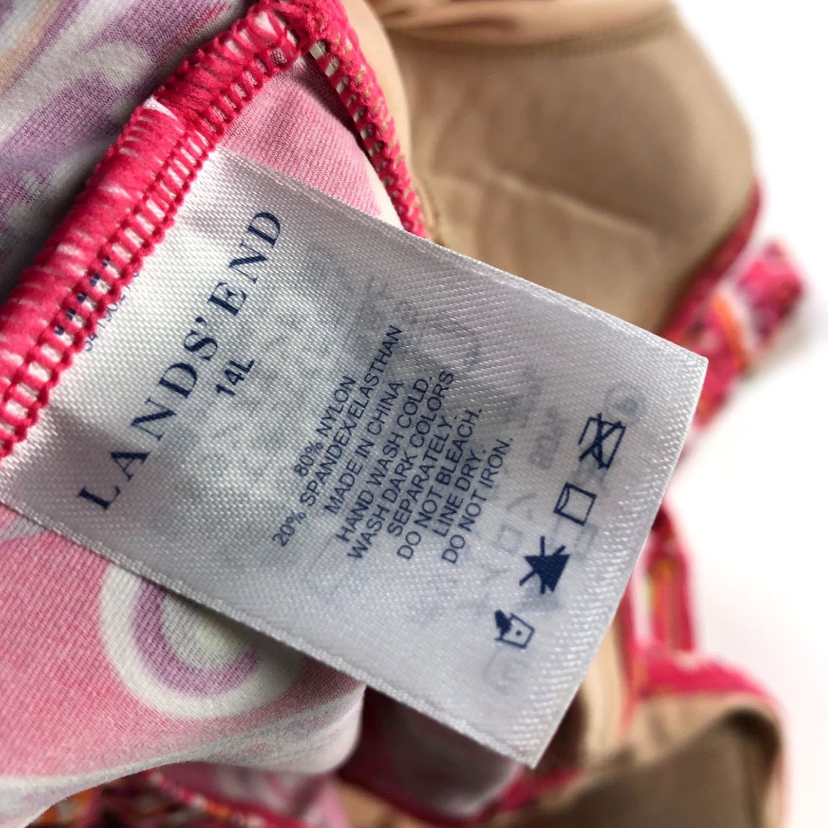 Lands' End Lands' End Tankini Top Halter 14L Pink Paisley Padded No Wire Womens Beach Vintage No Size XL / US 12-14 / IT 48-50 - 6 Thumbnail