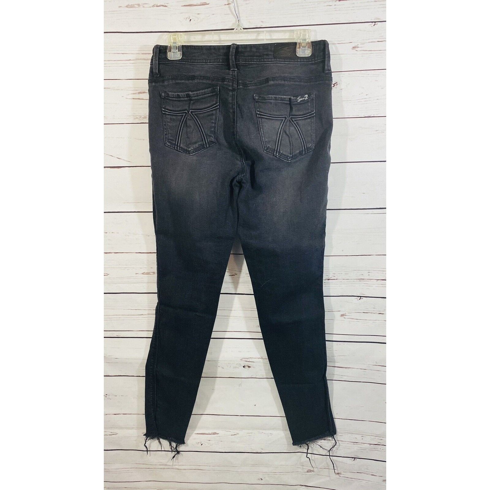 Seven 7 Seven7 Womens Black Distressed Skinny Jeans Size 6 Frayed He Size 28" / US 6 / IT 42 - 9 Thumbnail