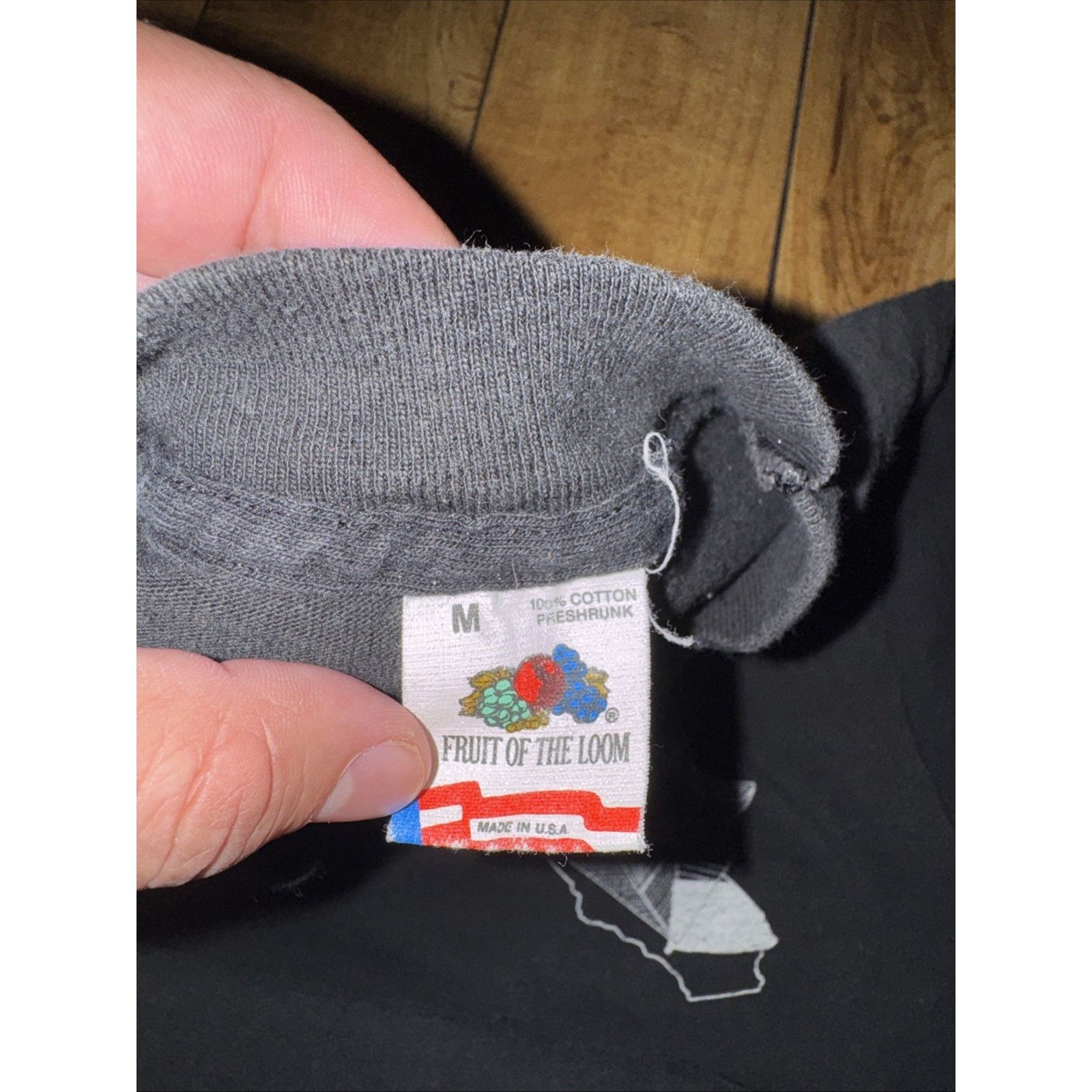 Fruit Of The Loom × Vintage Made In USA Fruit Of The Loom Sheriff T-Shirt Black M 18x26 Size US M / EU 48-50 / 2 - 4 Thumbnail
