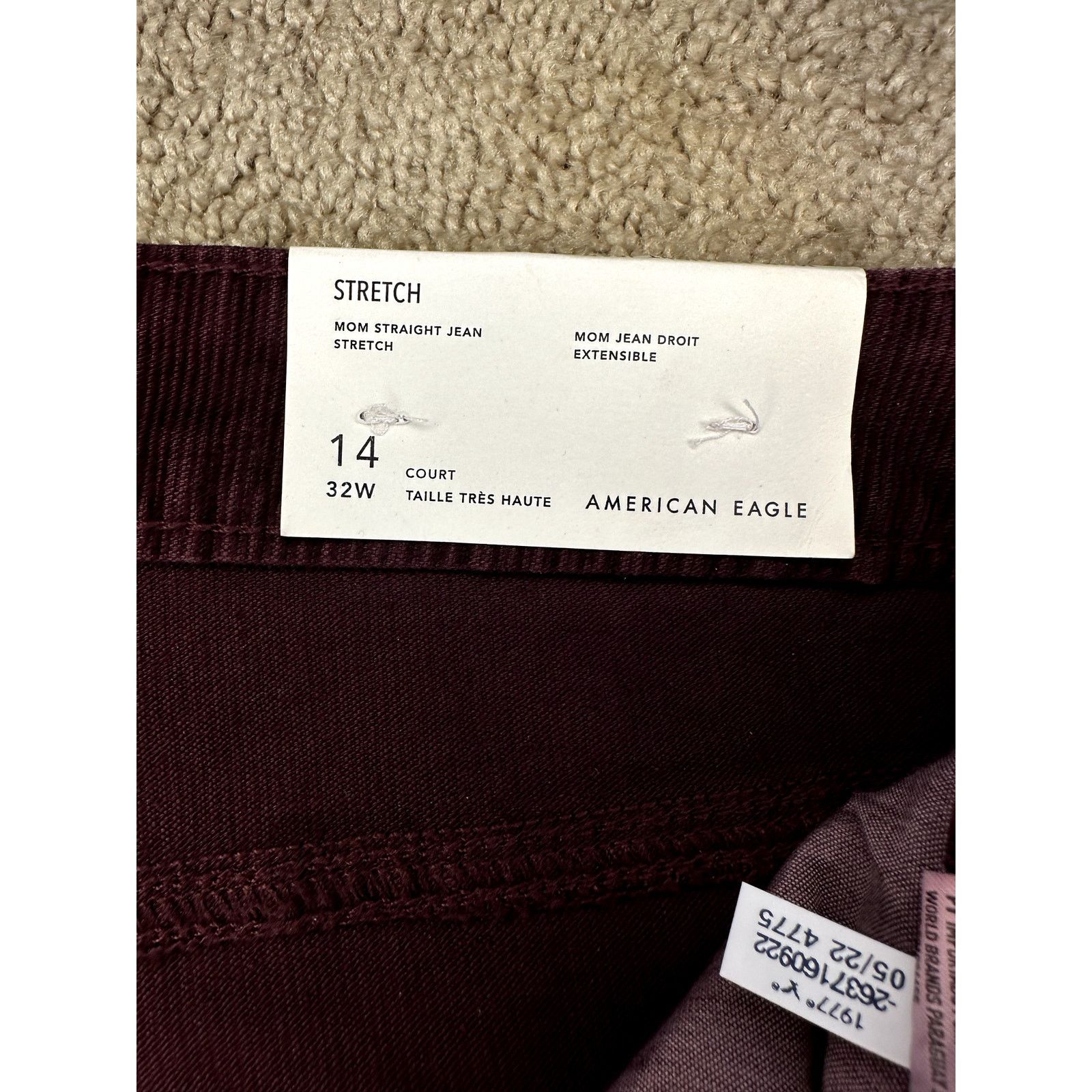 American Eagle Outfitters NWT American Eagle Outfitters Corduroy Straight Mom Jeans 14 Size 36" / US 14 / IT 50 - 12 Thumbnail