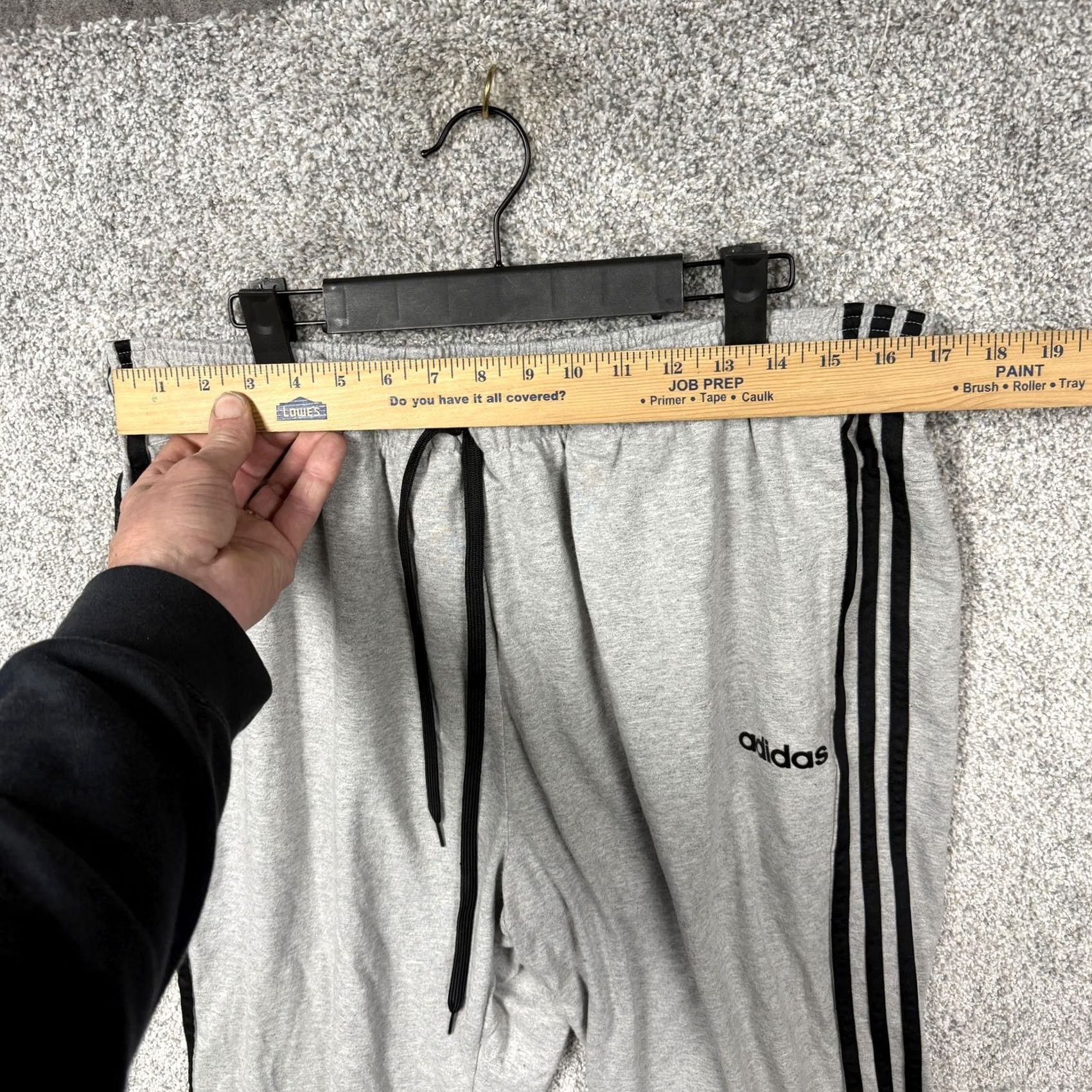 Adidas Adidas Track Pants 2XL 34x30 Gray Men Regular Jersey Pockets Side Stripe Athletic Jogging Streetwear Size US 39 - 2 Thumbnail