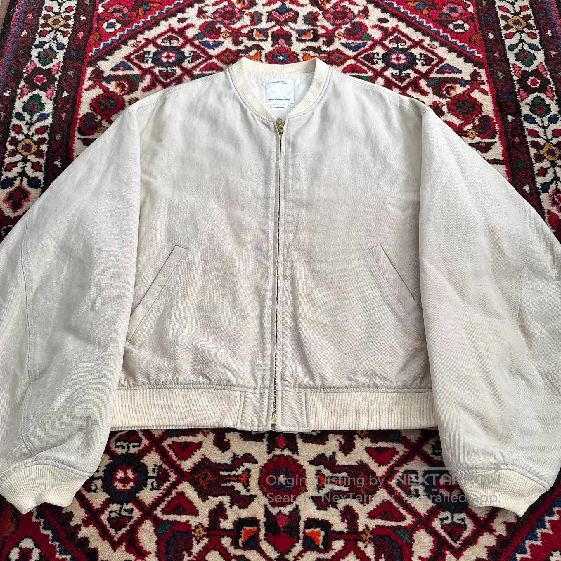 Visvim White Zip-Front Bomber Jacket Size L. Size US L / EU 52-54 / 3 - 2 Thumbnail