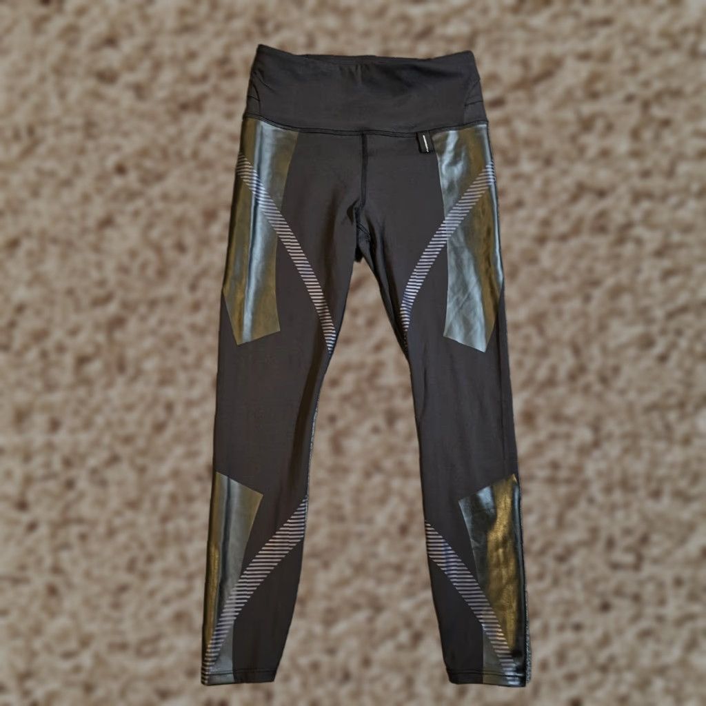 Athleta Athleta Pants Womens S Black Allyson Felix Faux Leather Legging Casual Moto Size 28" / US 6 / IT 42 - 1 Thumbnail