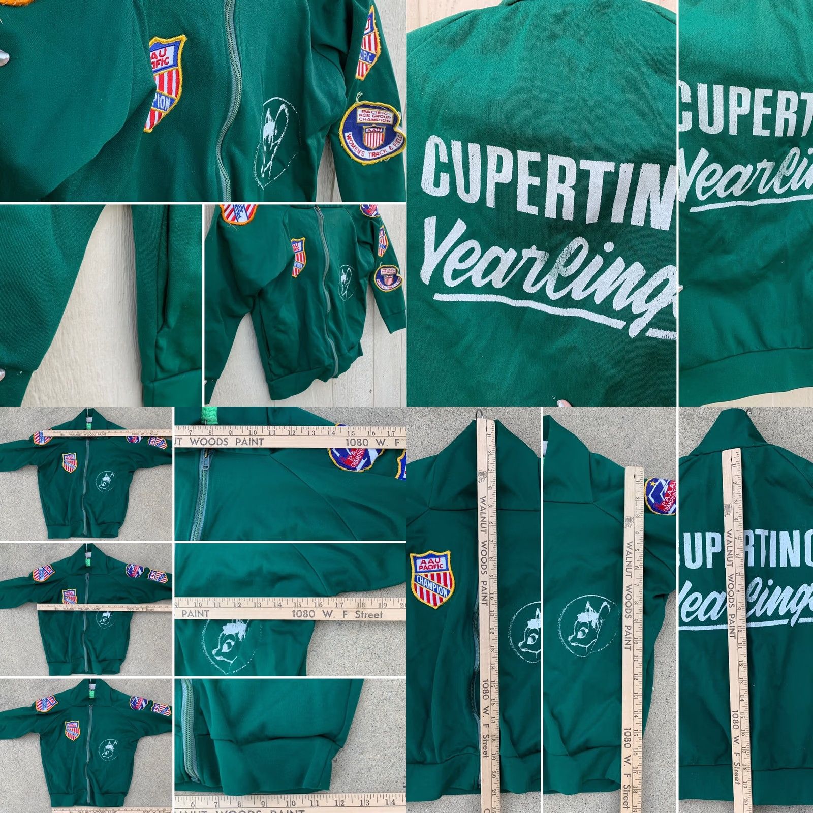 Vintage VINTAGE Broderick USA Yearlings track jacket Women M Green USA Patch Full Zip Size M / US 6-8 / IT 42-44 - 8 Thumbnail