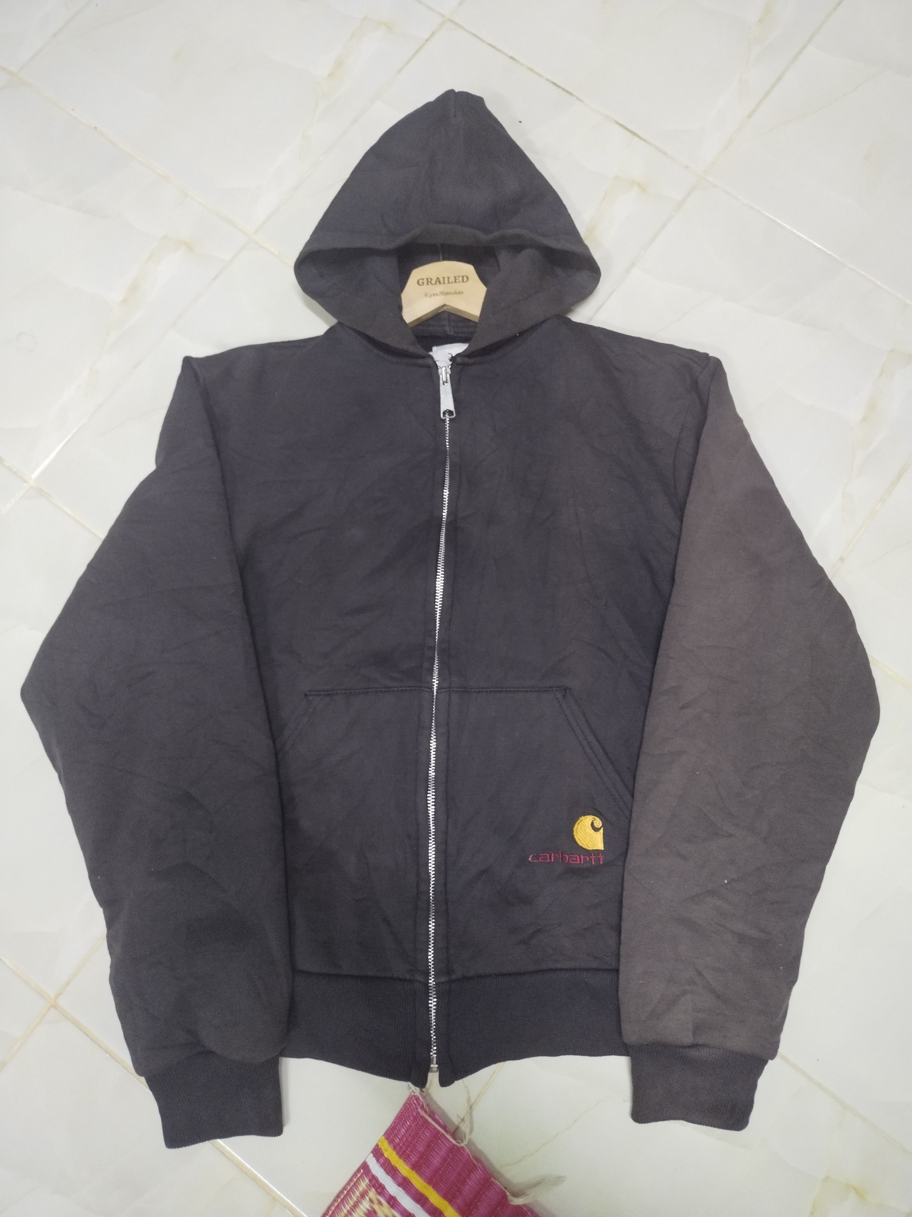 Carhartt × Vintage Vintage Carhartt Zipper Hoodie Sun Faded Black Size US S / EU 44-46 / 1 - 1 Thumbnail
