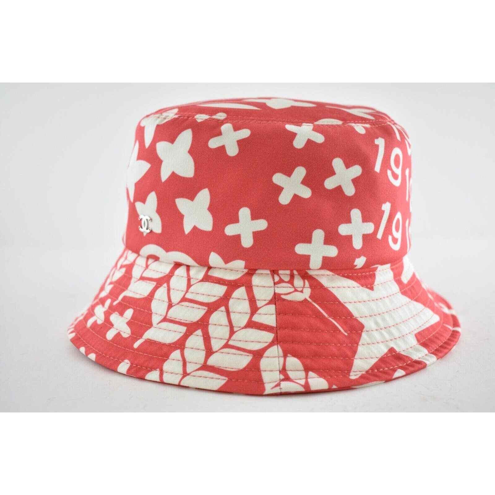 Chanel Chanel Graffiti CC Silver Logo Sun Cloche Bucket Hat S Small Size ONE SIZE - 10 Thumbnail
