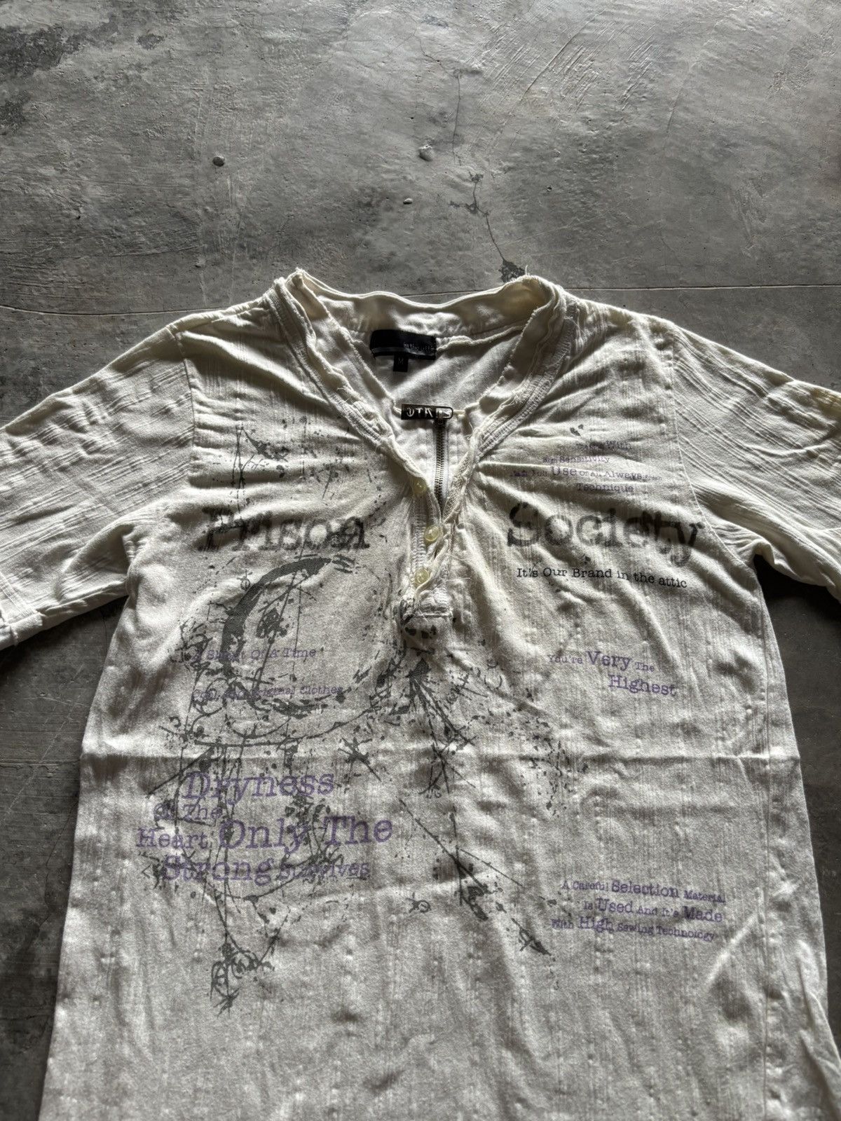In The Attic IN THE ATTIC y2k rare poem prison society distressed goth Size US M / EU 48-50 / 2 - 2 Thumbnail