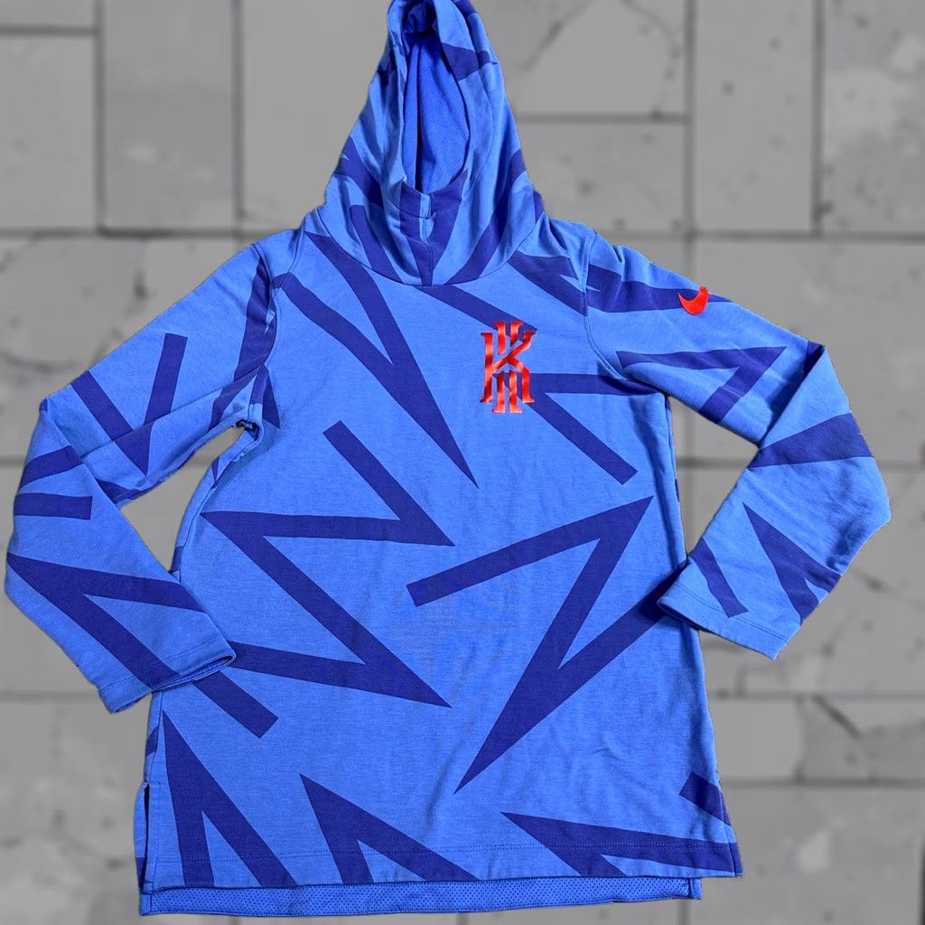 Nike VINTAGE Nike Kyrie Womens Hoodie XL Blue Geometric Pattern Size XL / US 12-14 / IT 48-50 - 1 Thumbnail