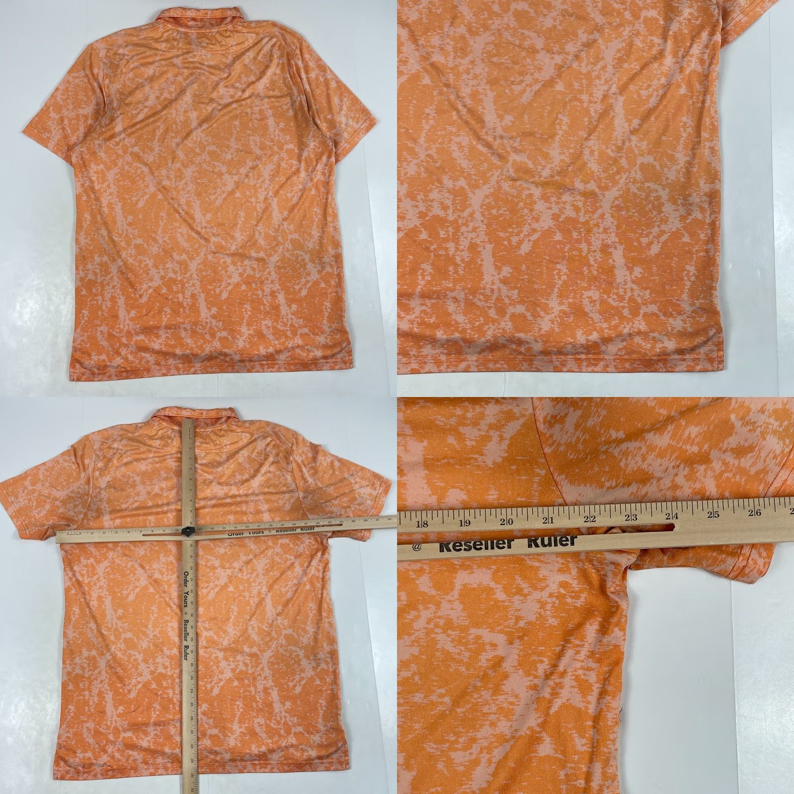 Oakley Oakley Polo Shirt Mens Medium Orange Hydrolix Marble Jaquard Short Sleeve Golfer Size US M / EU 48-50 / 2 - 8 Thumbnail