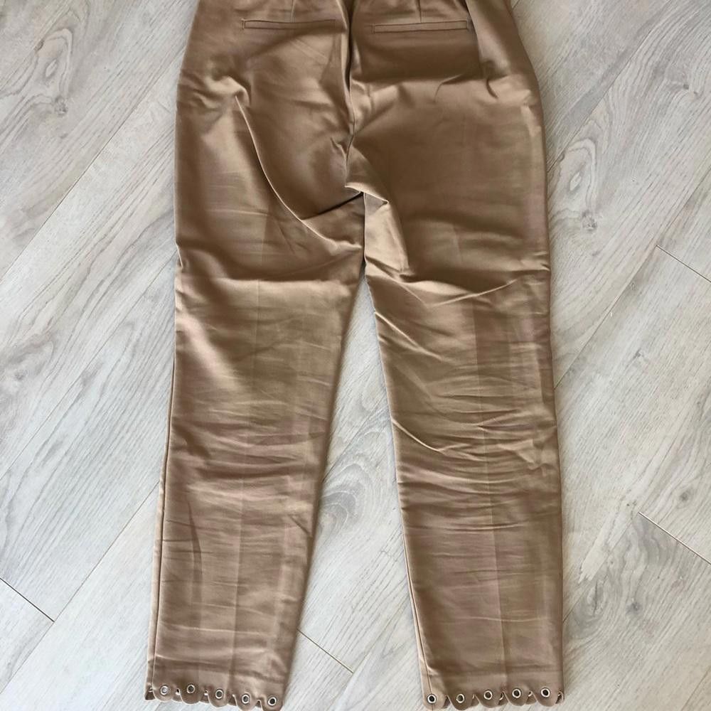Express Express Tan Ankle Mid Rise Formal Work Pants Size 28" / US 6 / IT 42 - 5 Thumbnail