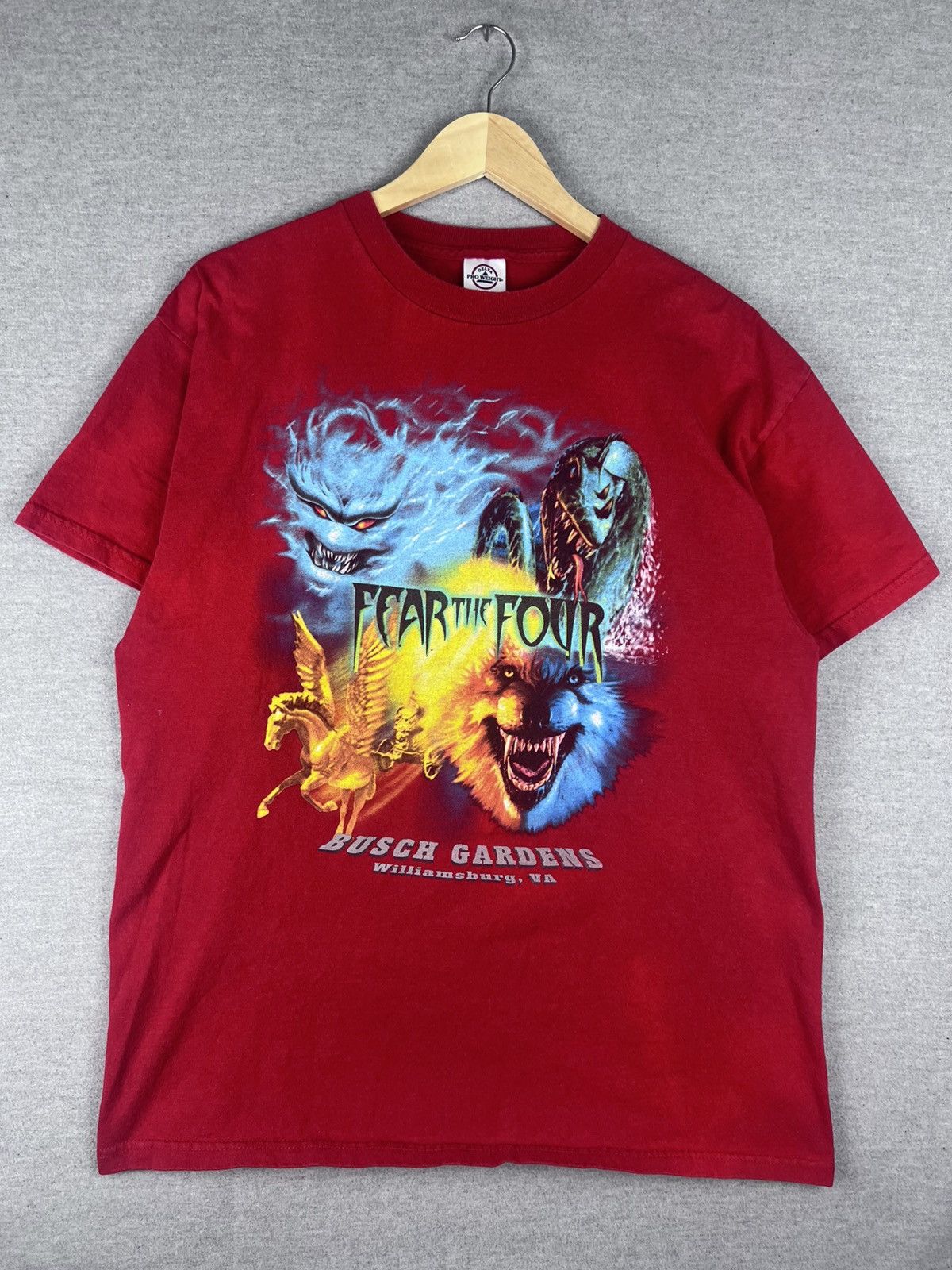 Vintage VTG Fear The Four Horror Busch Gardens Ride T-Shirt Size L Size US L / EU 52-54 / 3 - 2 Thumbnail
