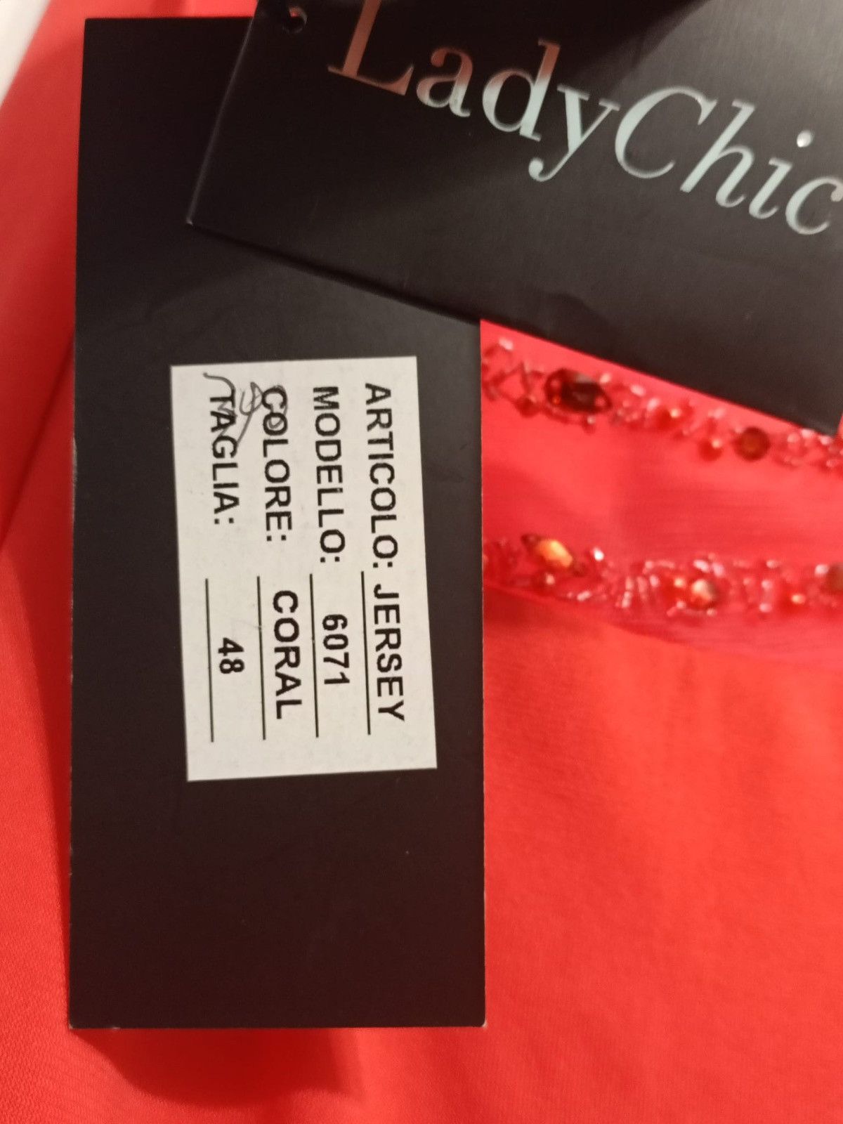 Other Dress with leg slit Coral Red size IT48 Size XL / US 12-14 / IT 48-50 - 7 Thumbnail