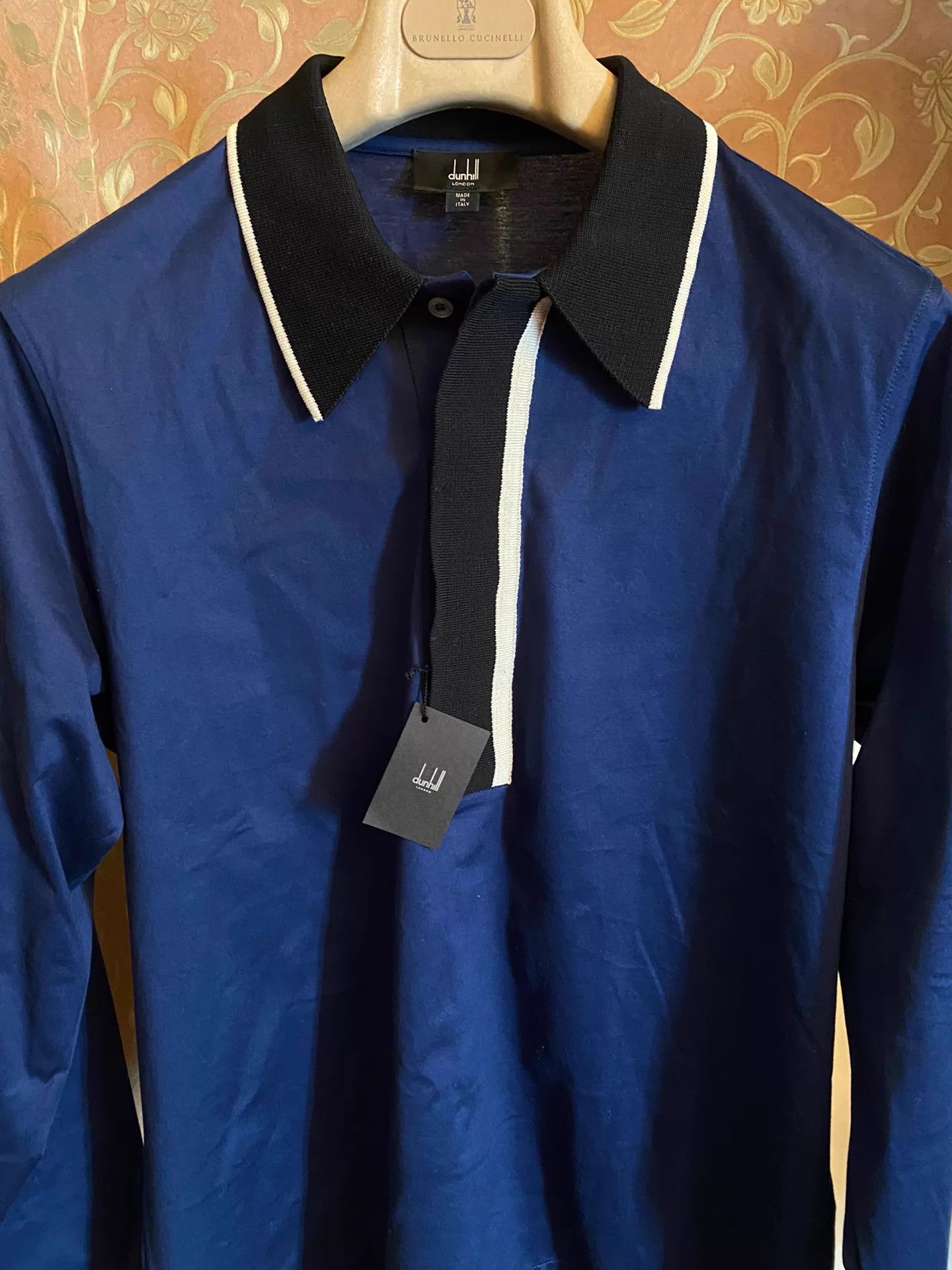 Alfred Dunhill dunhill long sleeve silk-cotton polo new old money Size US S / EU 44-46 / 1 - 2 Thumbnail