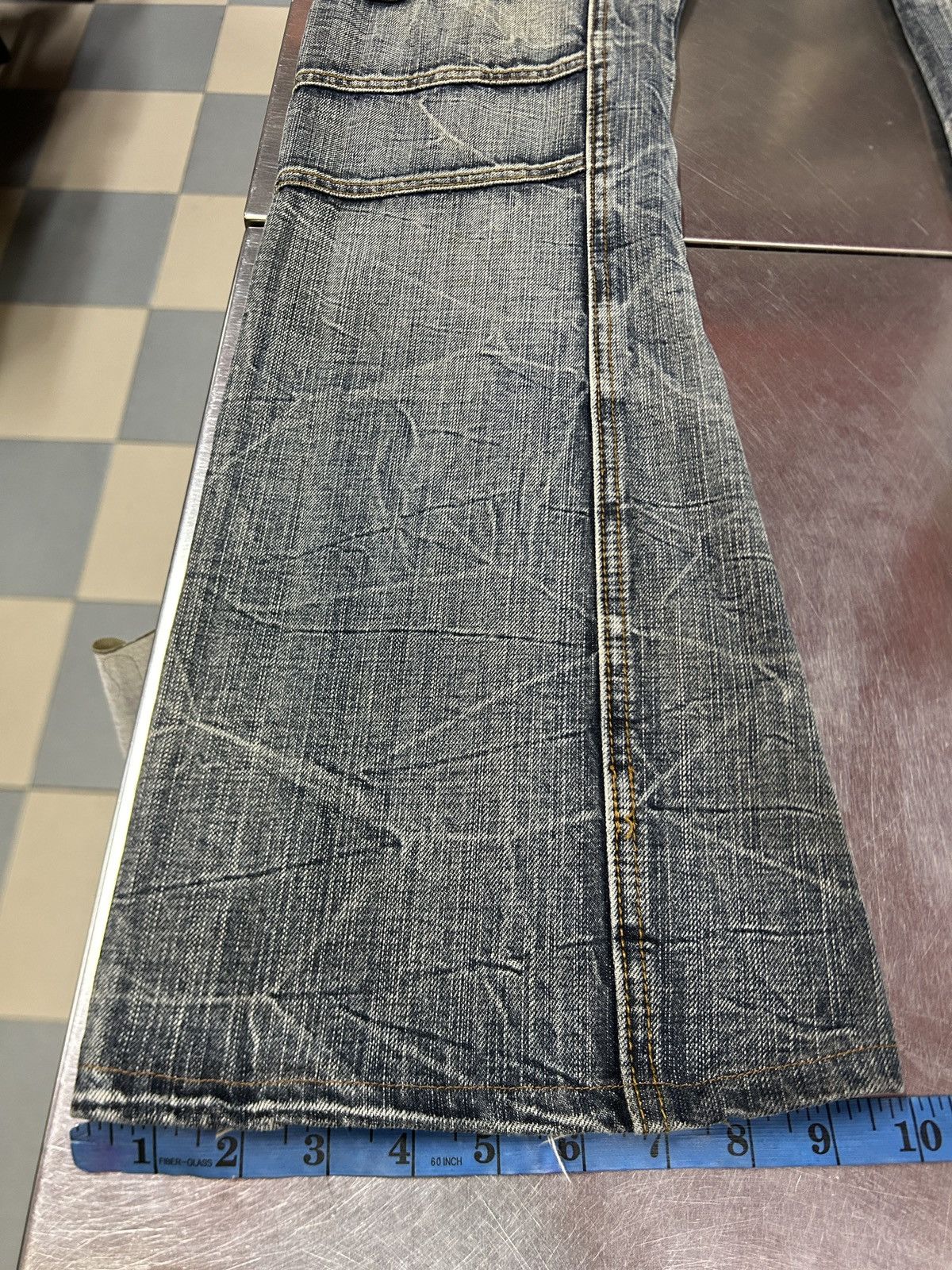 semanticdesign Vintage Semantic Design Clawmark Distressed Flare Jeans Size US 31 - 21 Thumbnail
