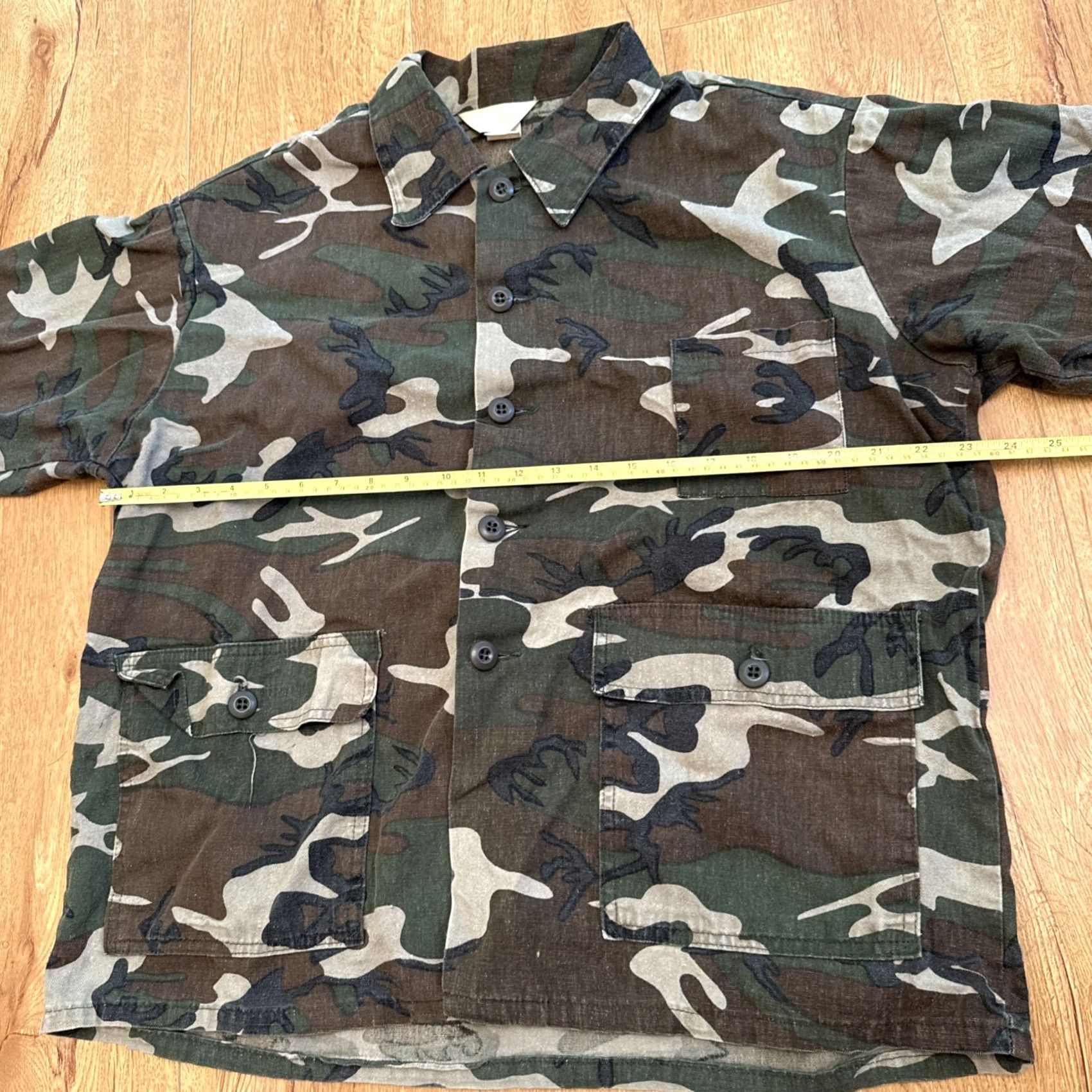 Vintage VINTAGE Ranger Camo Shirt L Men's Button-Front Hunting Single Stitch Military Shirt Size US L / EU 52-54 / 3 - 5 Thumbnail
