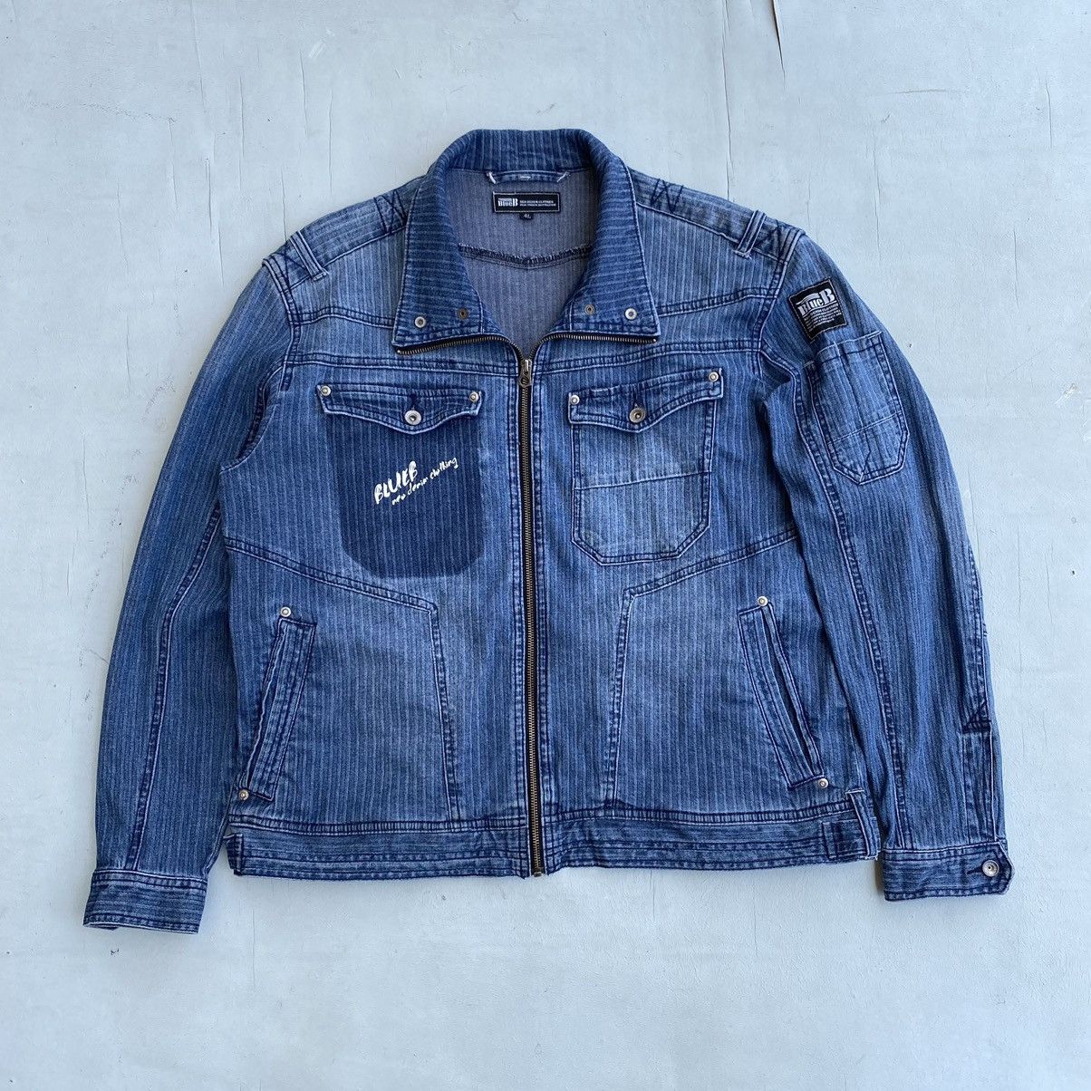 If Six Was Nine × Japanese Brand 💥BlueB Neo Denim Jacket Size US XL / EU 56 / 4 - 2 Thumbnail