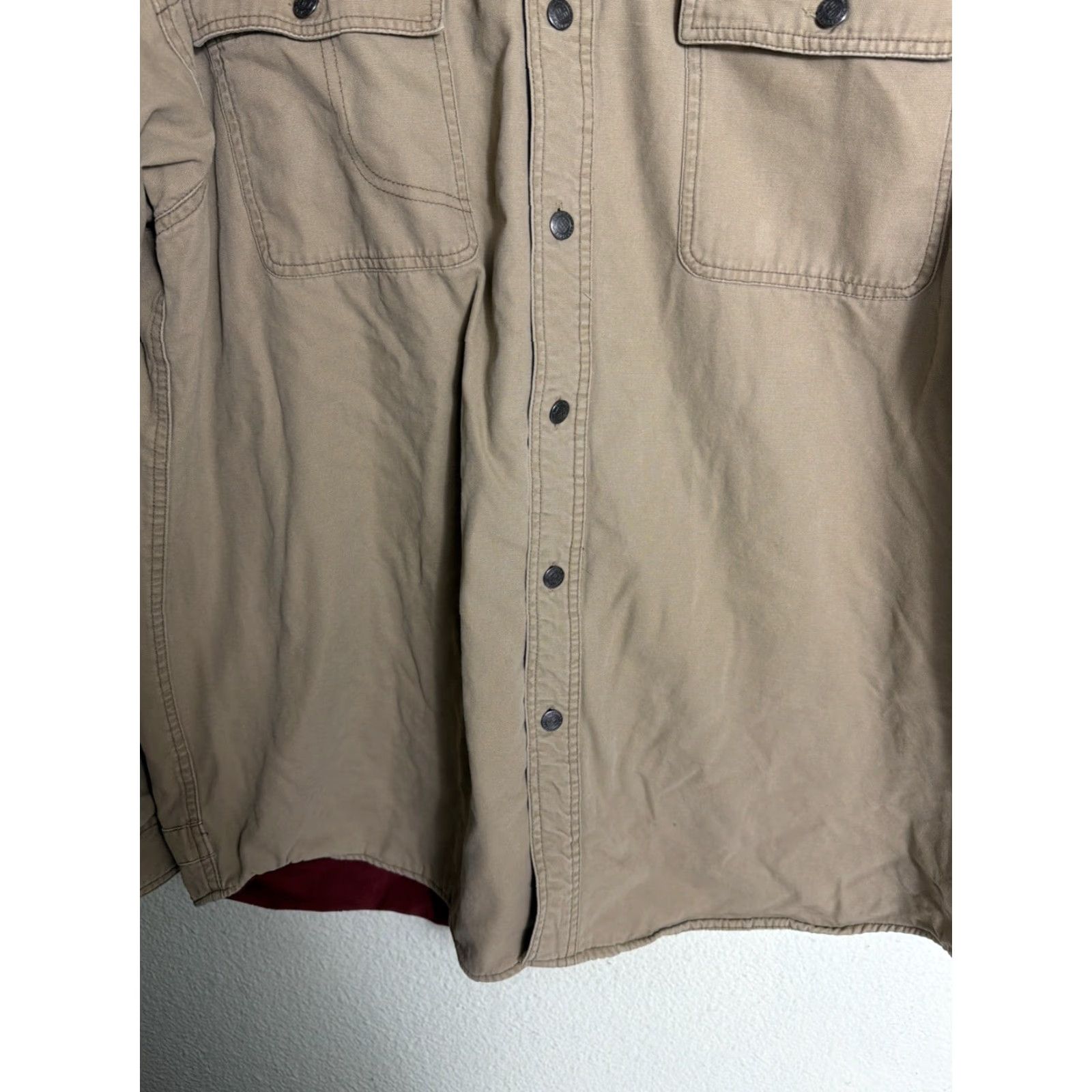 Vintage Columbia Shacket Mens 2XT Corduroy Collar Fleece Lined Khaki Button Up Chore Jacket Big & Tall Size US XXL / EU 58 / 5 - 6 Thumbnail