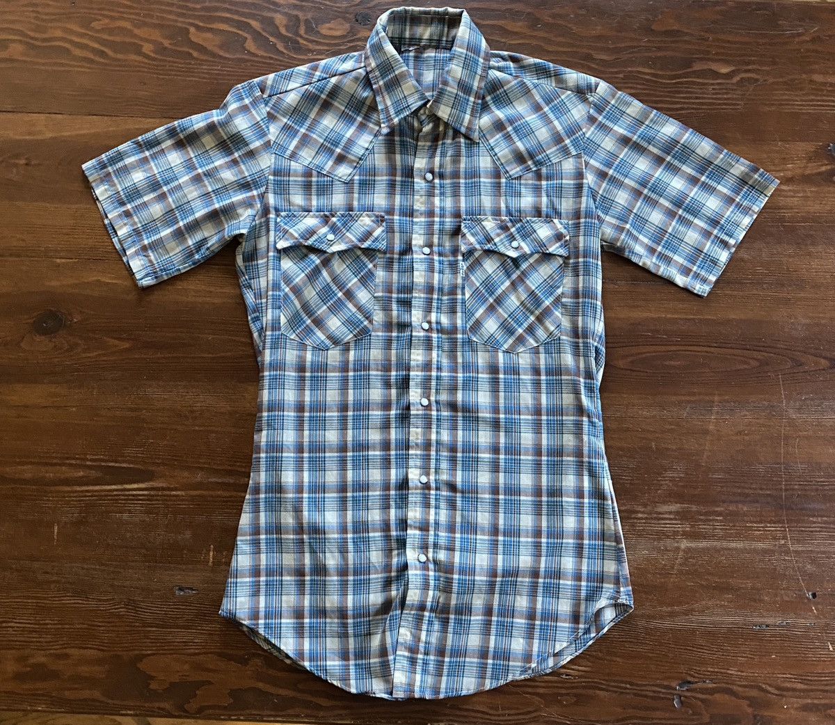 Levi's Vintage 70’s Levi’s White Tab Pearl Snap Plaid Button Up Size US S / EU 44-46 / 1 - 2 Thumbnail