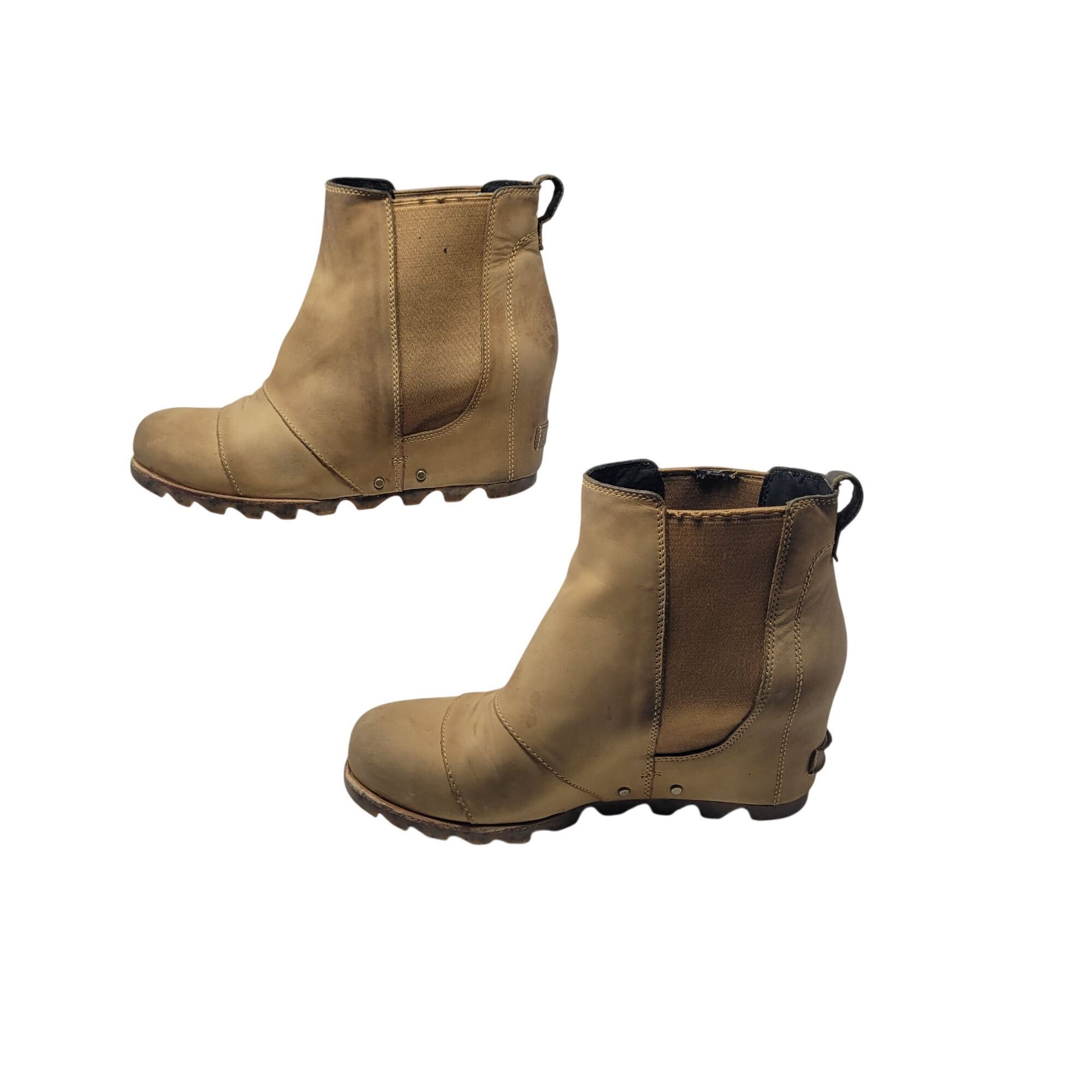 SOREL Sorel Womens Leather Lea Wedge Booties Elk Curry Sz 9.5 Mad Size US 9.5 / IT 39.5 - 4 Thumbnail