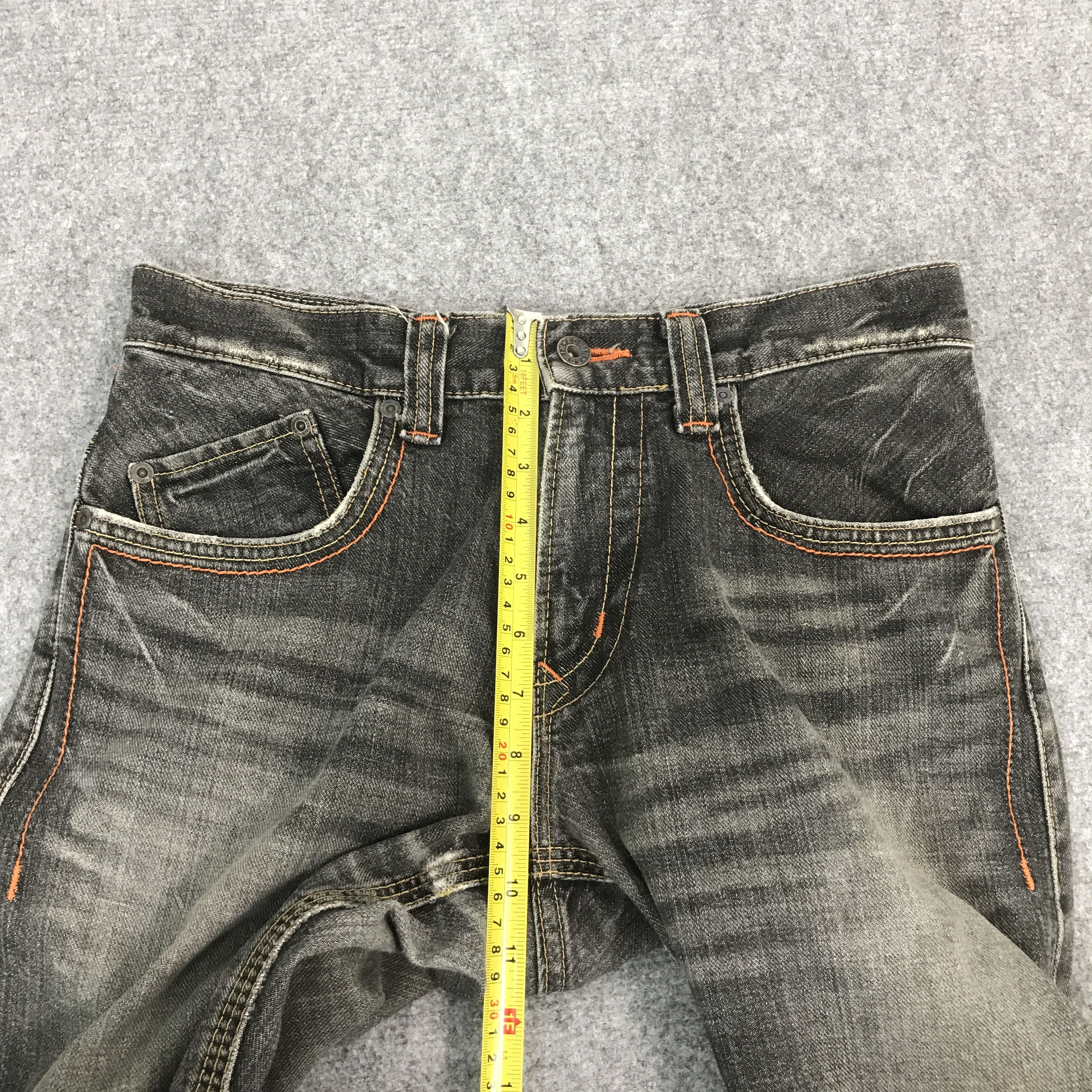 Japanese Brand EDWIN DISTRESSED BLACK DENIM PANTS Size US 28 / EU 44 - 10 Thumbnail