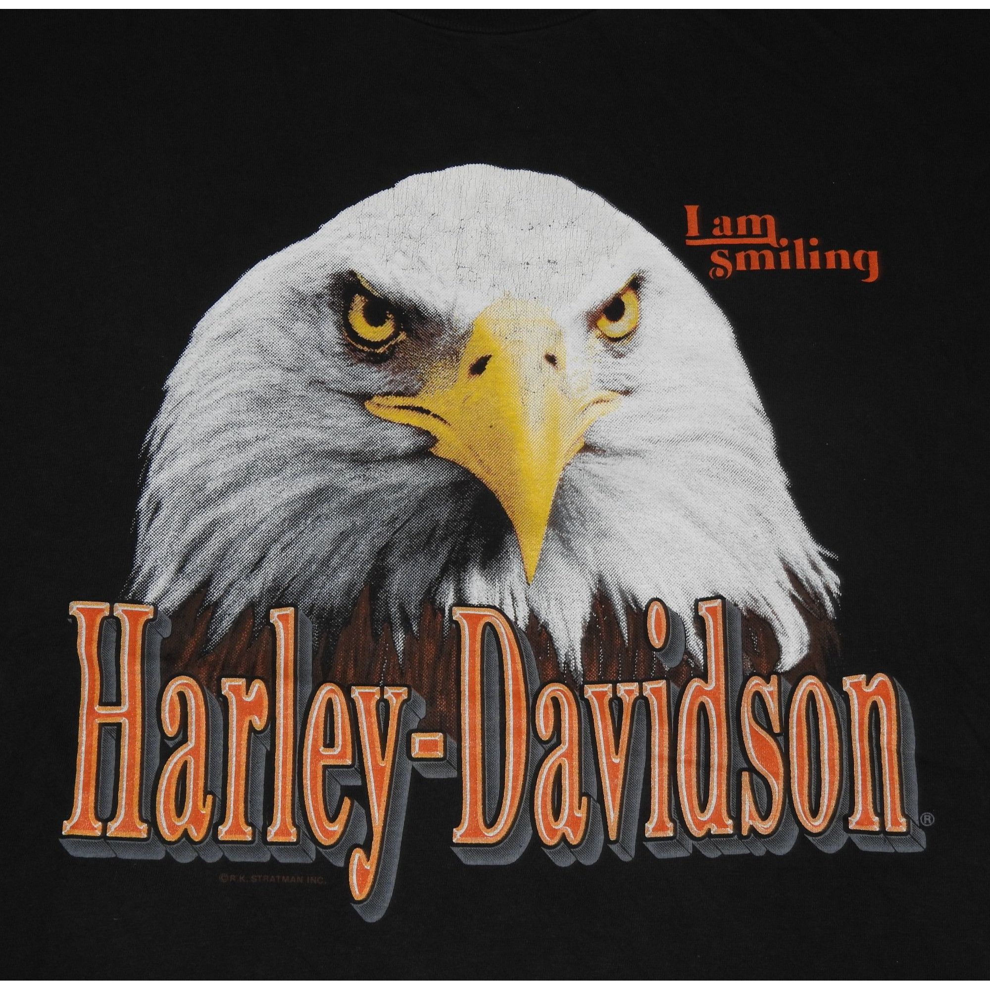 Harley Davidson Vintage 1989 Harley Davidson T-Shirt Men's XL Eagle I Am Smi Size US XL / EU 56 / 4 - 2 Thumbnail