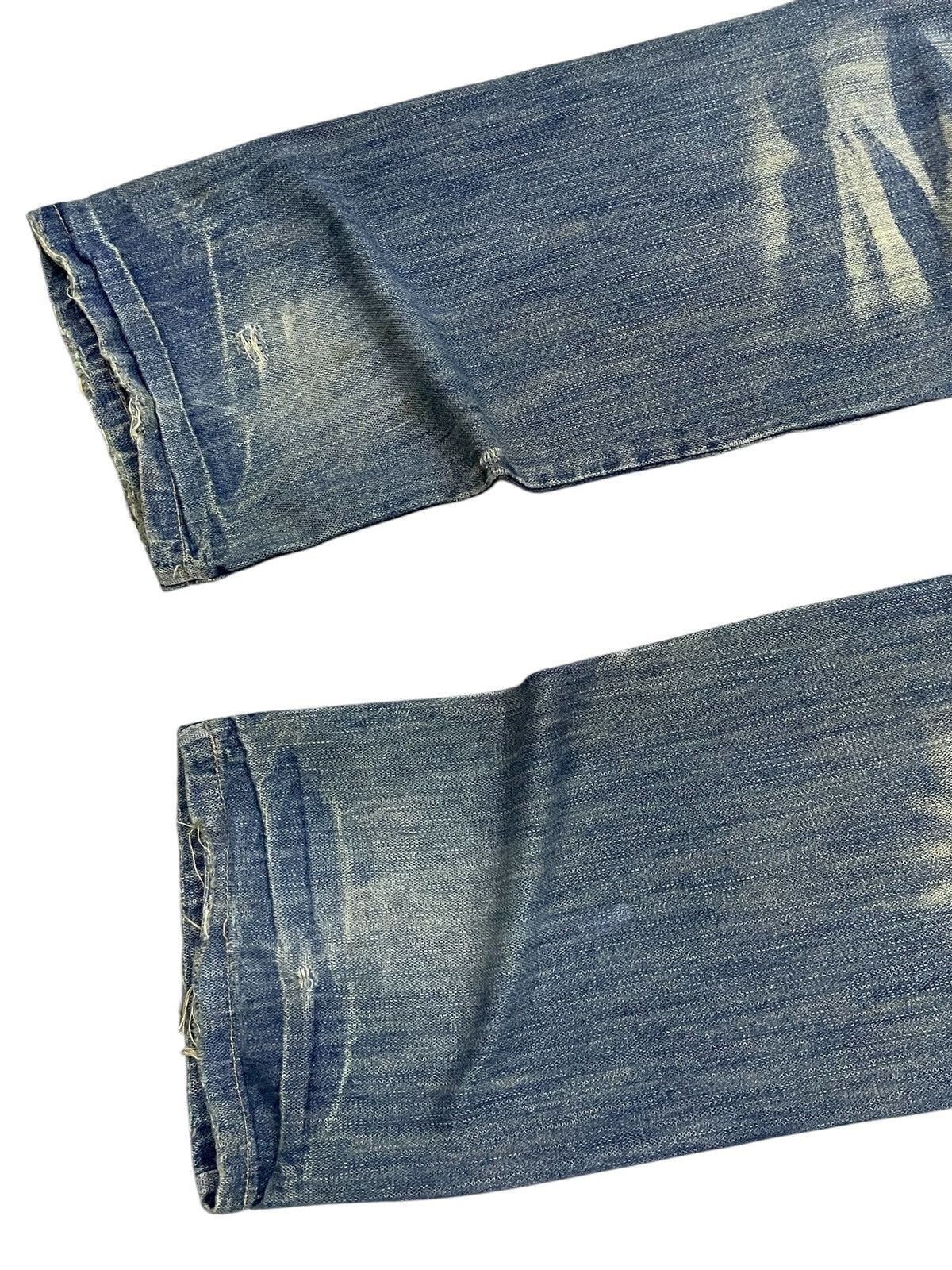 Guru × Hysteric Glamour × Japanese Brand Gumu Japan Boro Patchwork Cut & Sew Leather Trimmed Jeans Size US 32 / EU 48 - 16 Thumbnail
