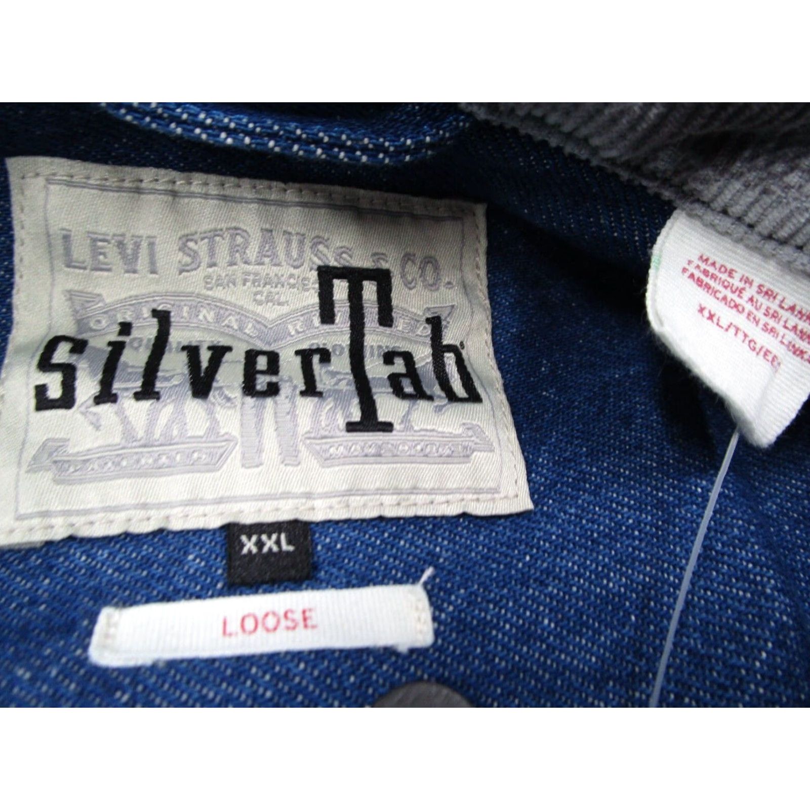 Levi's Levis Jacket Adult 2XL Gray Corduroy Button Up Check Silver Tab Pockets Work Size US XXL / EU 58 / 5 - 4 Thumbnail