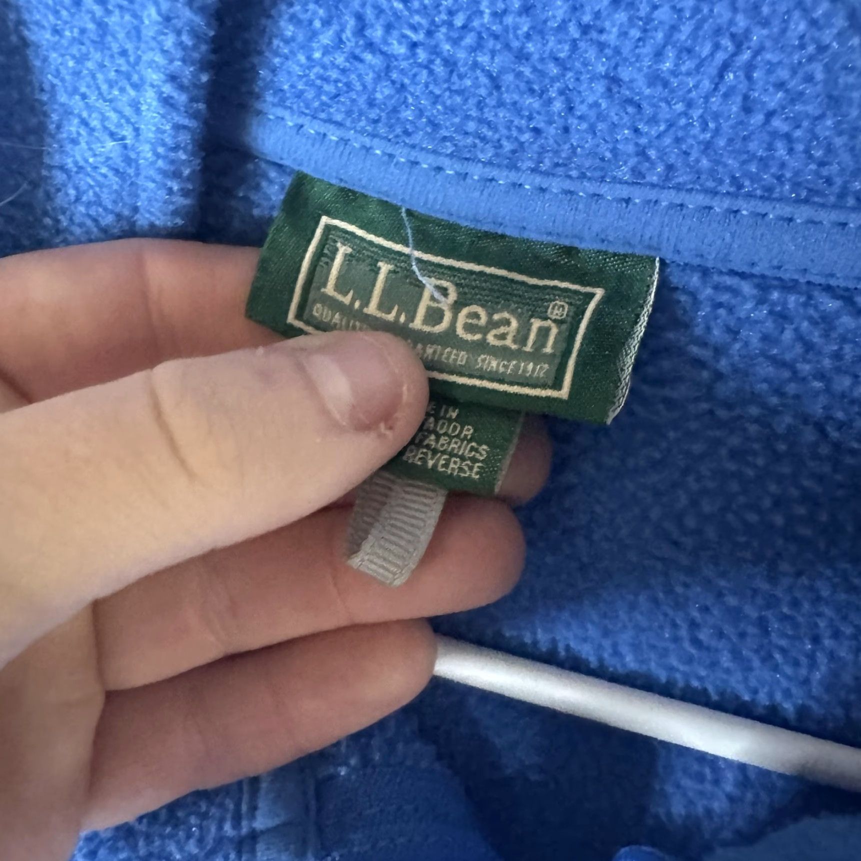 Vintage L.L.Bean Fleece Jacket Womens Large Blue Full Zip Pockets Outdoor Warm Regular Fit Size L / US 10 / IT 46 - 7 Thumbnail