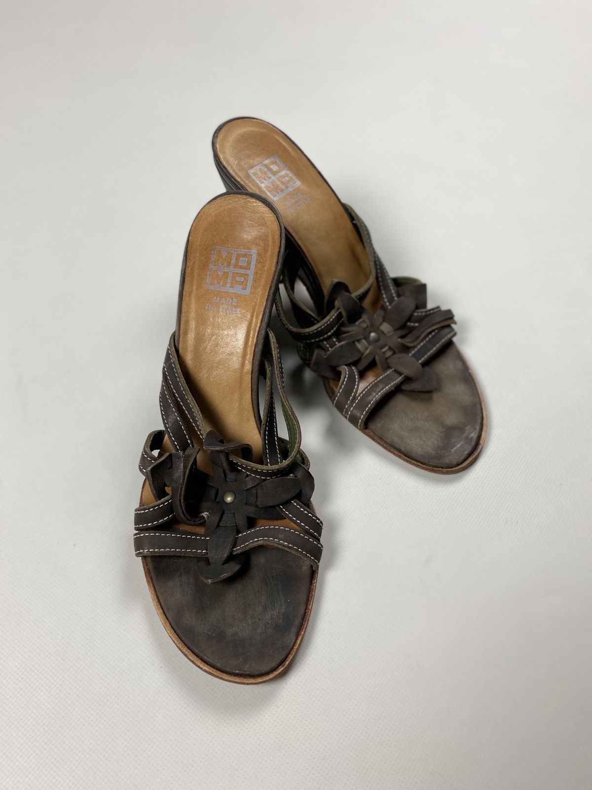 MoMA MOMA ladies avant-garde leather heeled sandals shoes size 40 Size US 10 / IT 40 - 10 Thumbnail