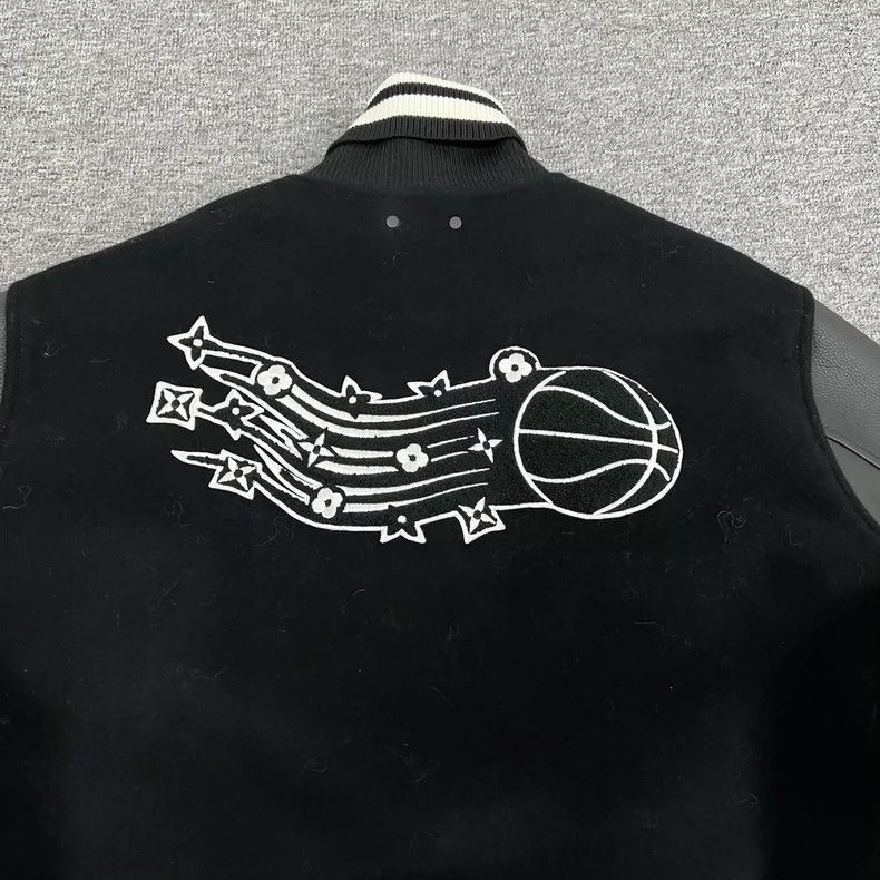 Louis Vuitton Louis Vuitton Leather Sleeve Baseball Jacket 2505-Nextarrow Size US L / EU 52-54 / 3 - 6 Thumbnail